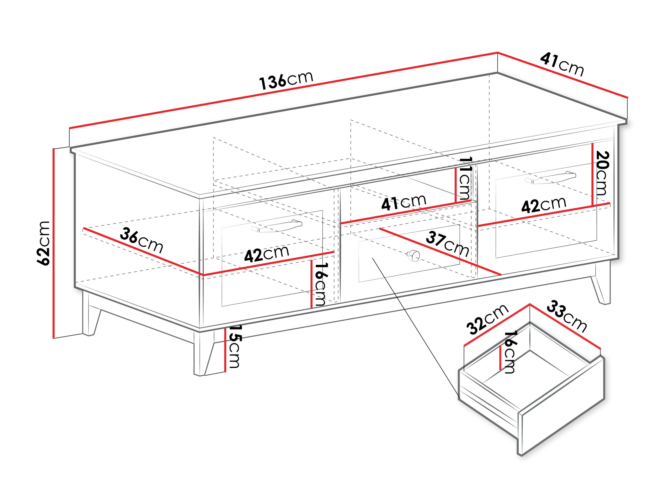 TV-meubel Sonfera 107
