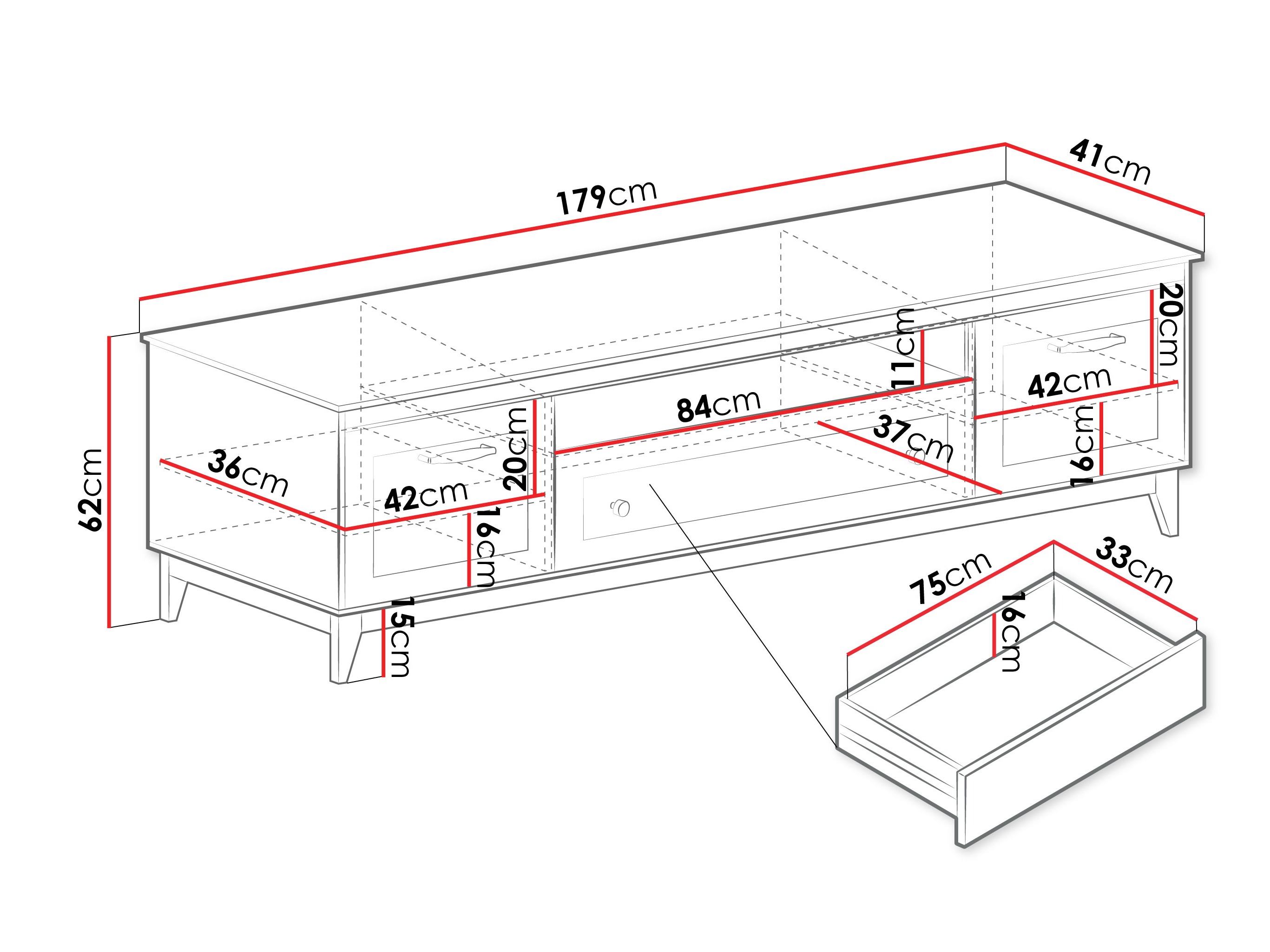TV-meubel Sonfera 108