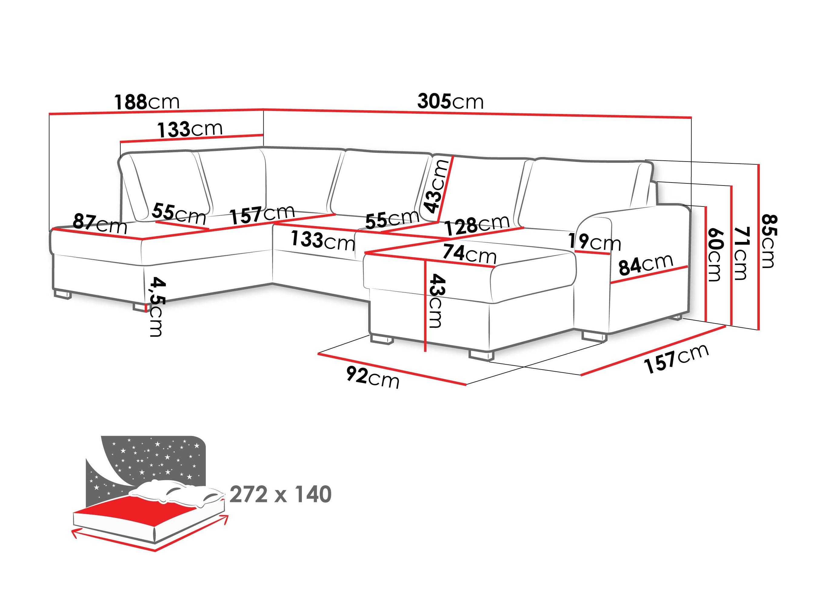Hoekbank Comfivo Flumen (Nazar 225.02)
