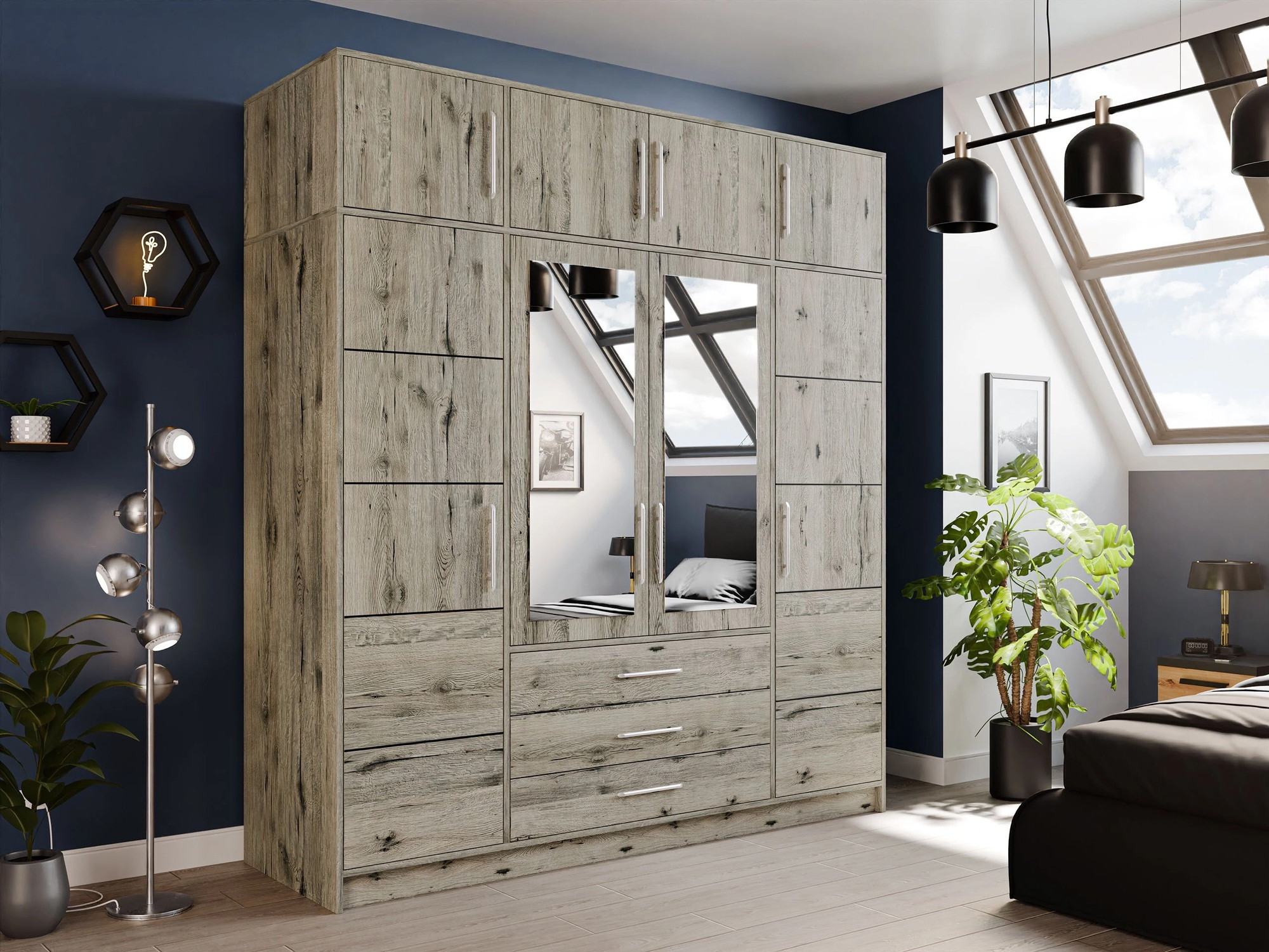 Kledingkast Dortivu I (Wellington eik)