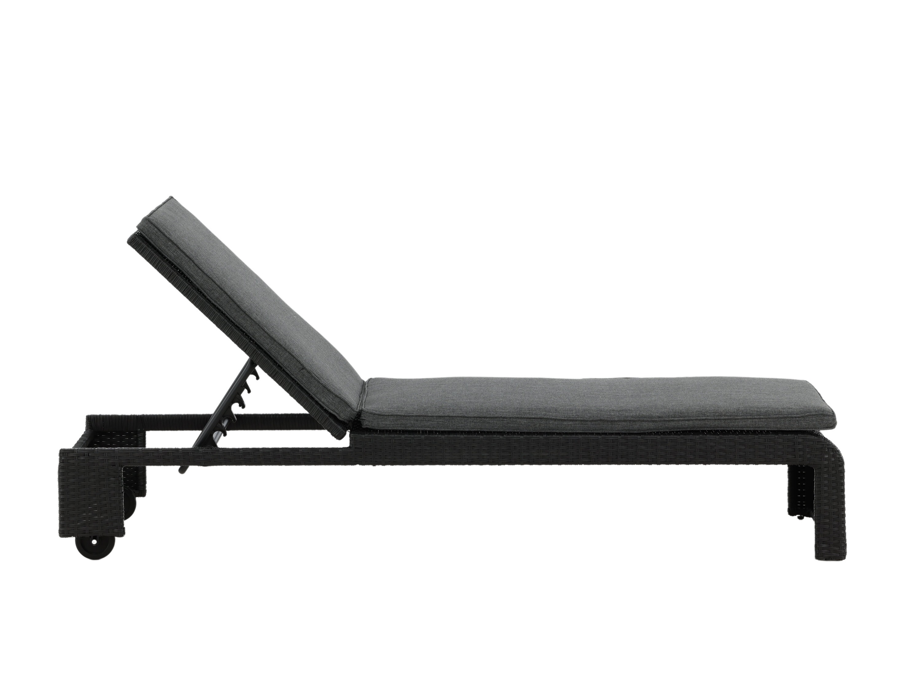 Loungestoel voor buiten Dallas 771 (Zwart + Grijs)