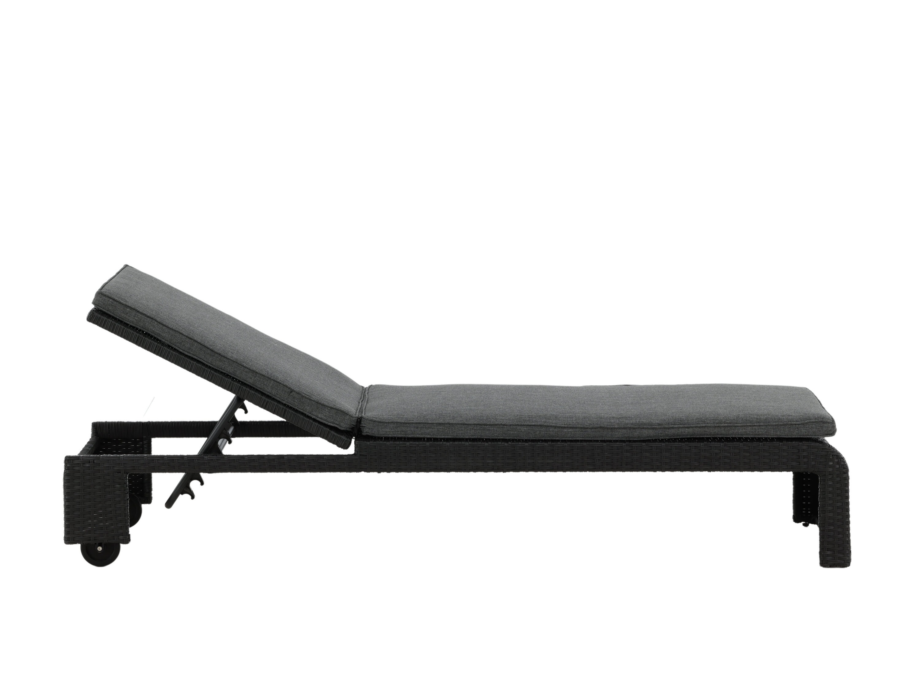 Loungestoel voor buiten Dallas 771 (Zwart + Grijs)