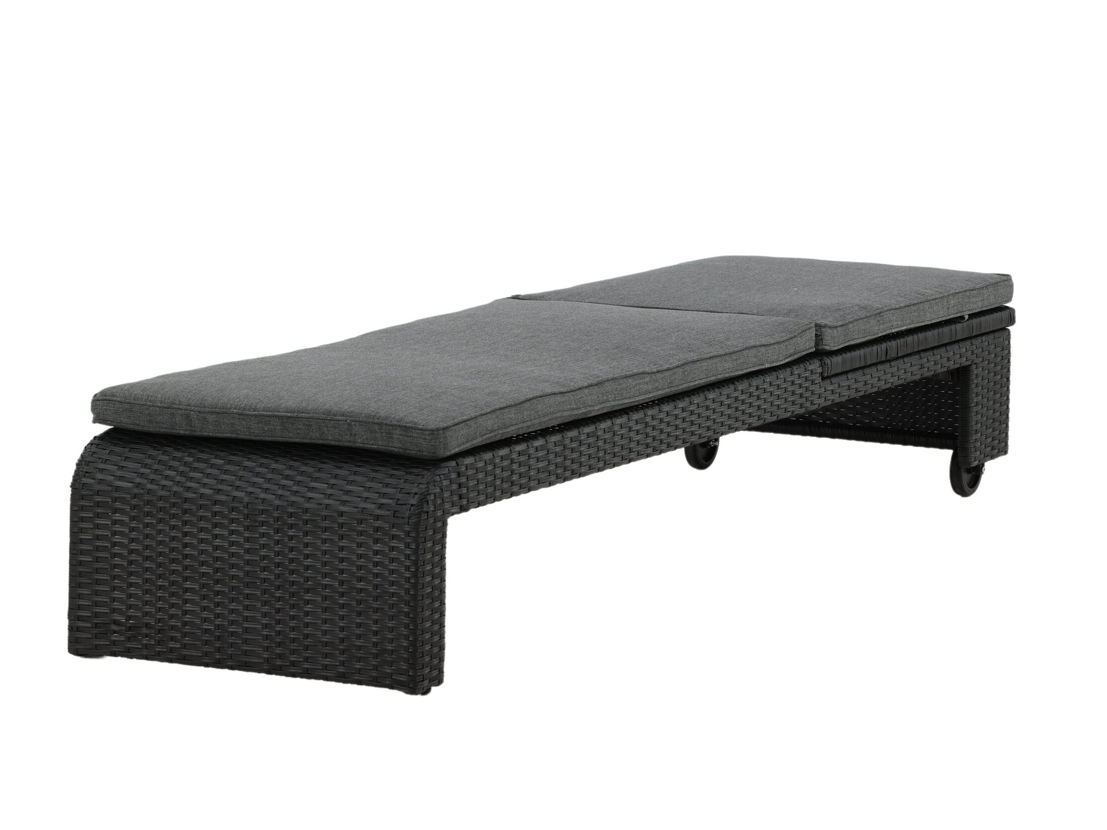 Loungestoel voor buiten Dallas 771 (Zwart + Grijs)