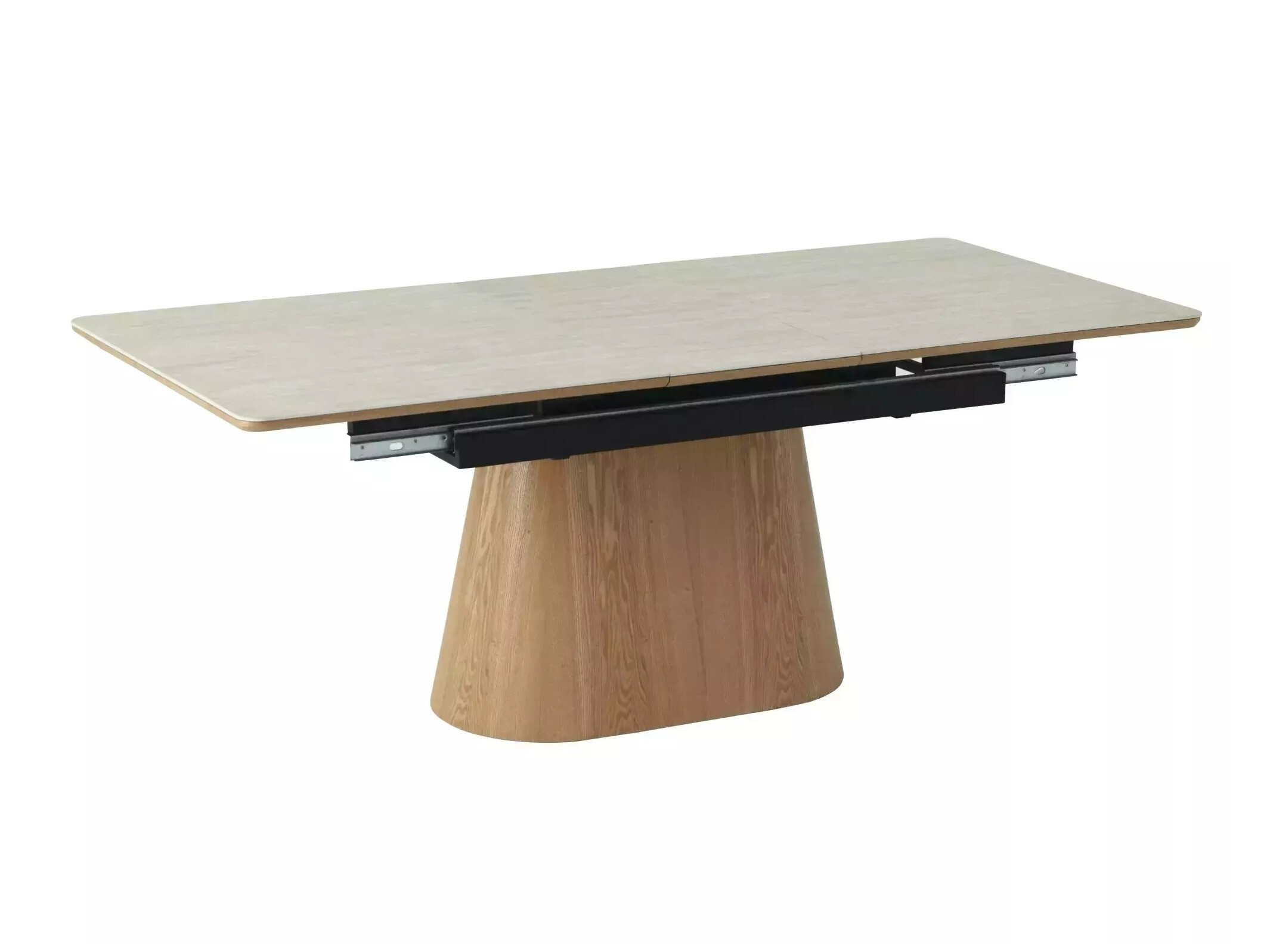 Tafel Detroit 932 (Licht travertin + Eiken)