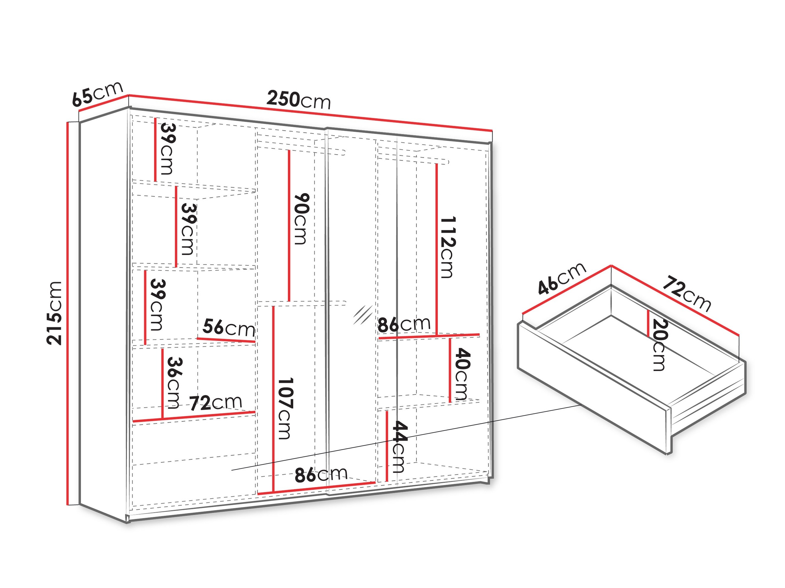 Kledingkast Honolulu 268