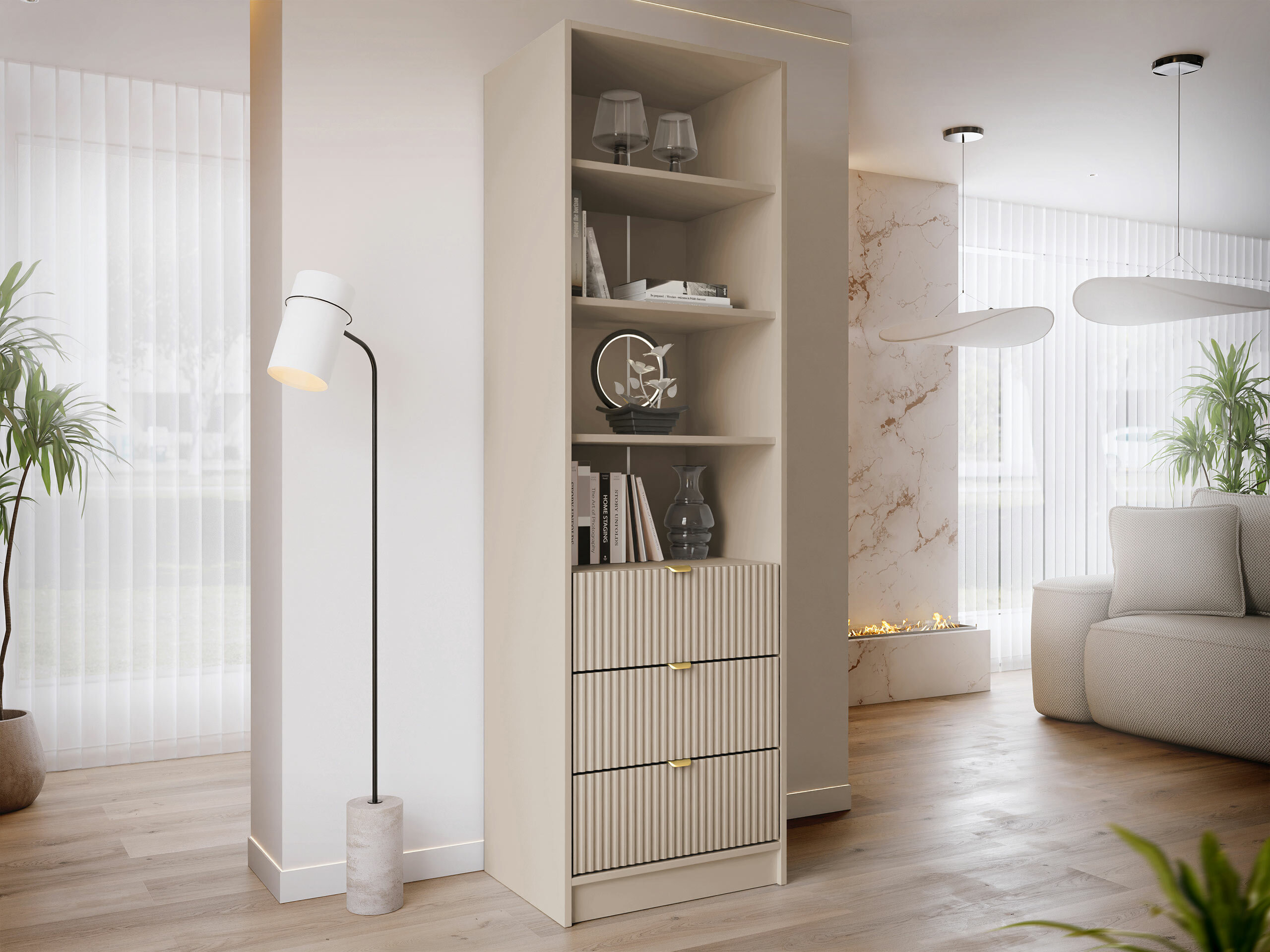 Boekenkast Comfivo Papilio (Beige)