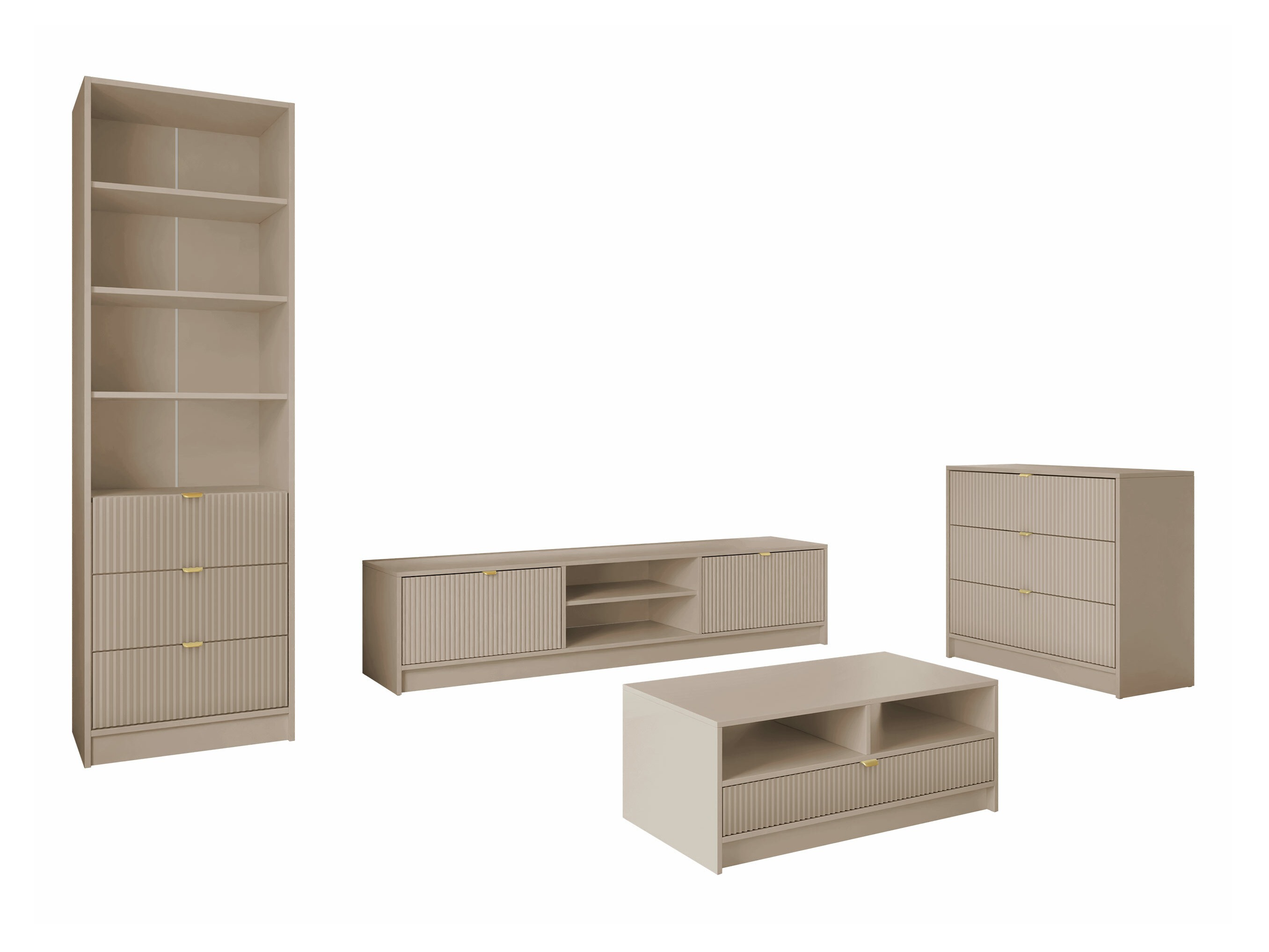 Woonkamerset Comfivo Larmire 118 (Beige)