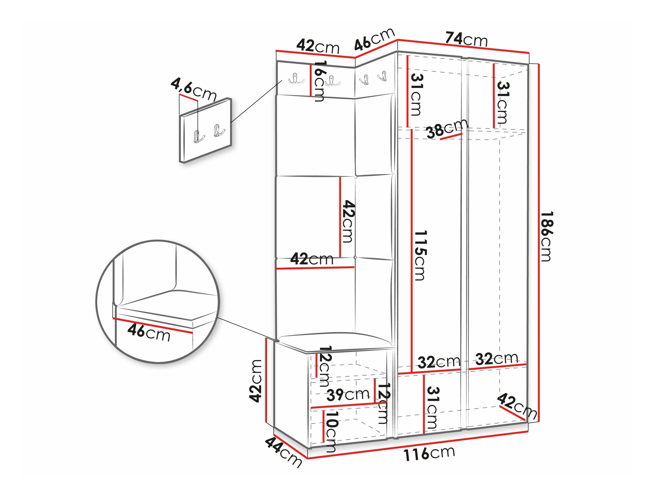 Gangmeubelset Hartford 387 (Wit)
