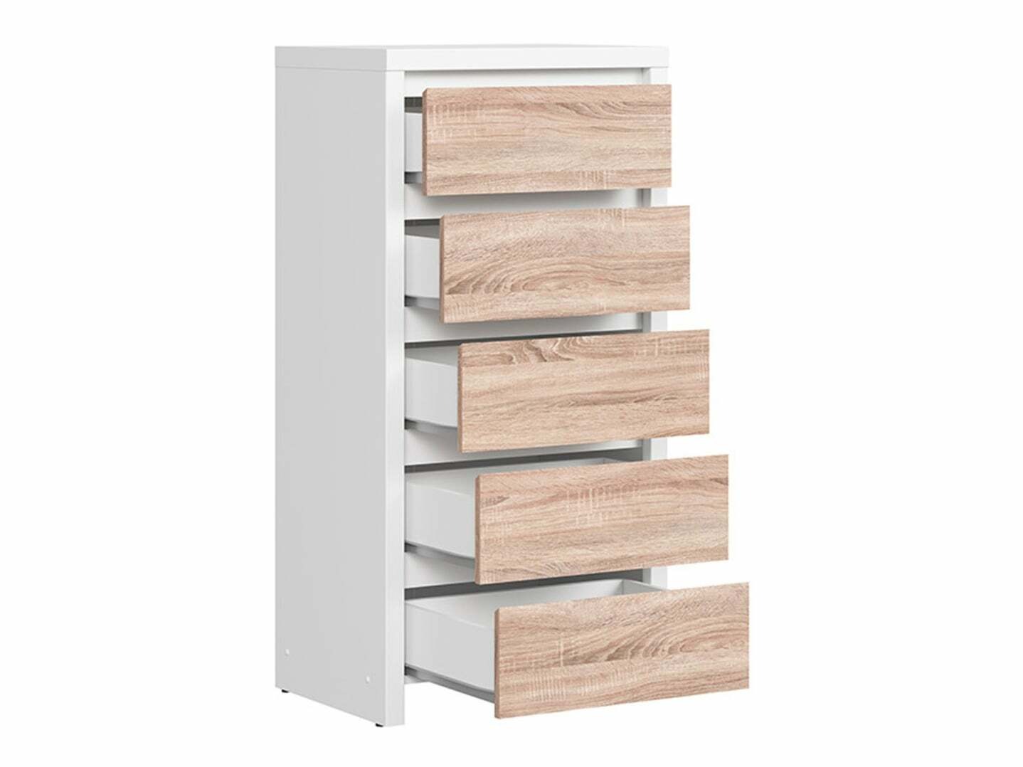 Ladekast Nolroma 106 (Wit + Somoma eiken)