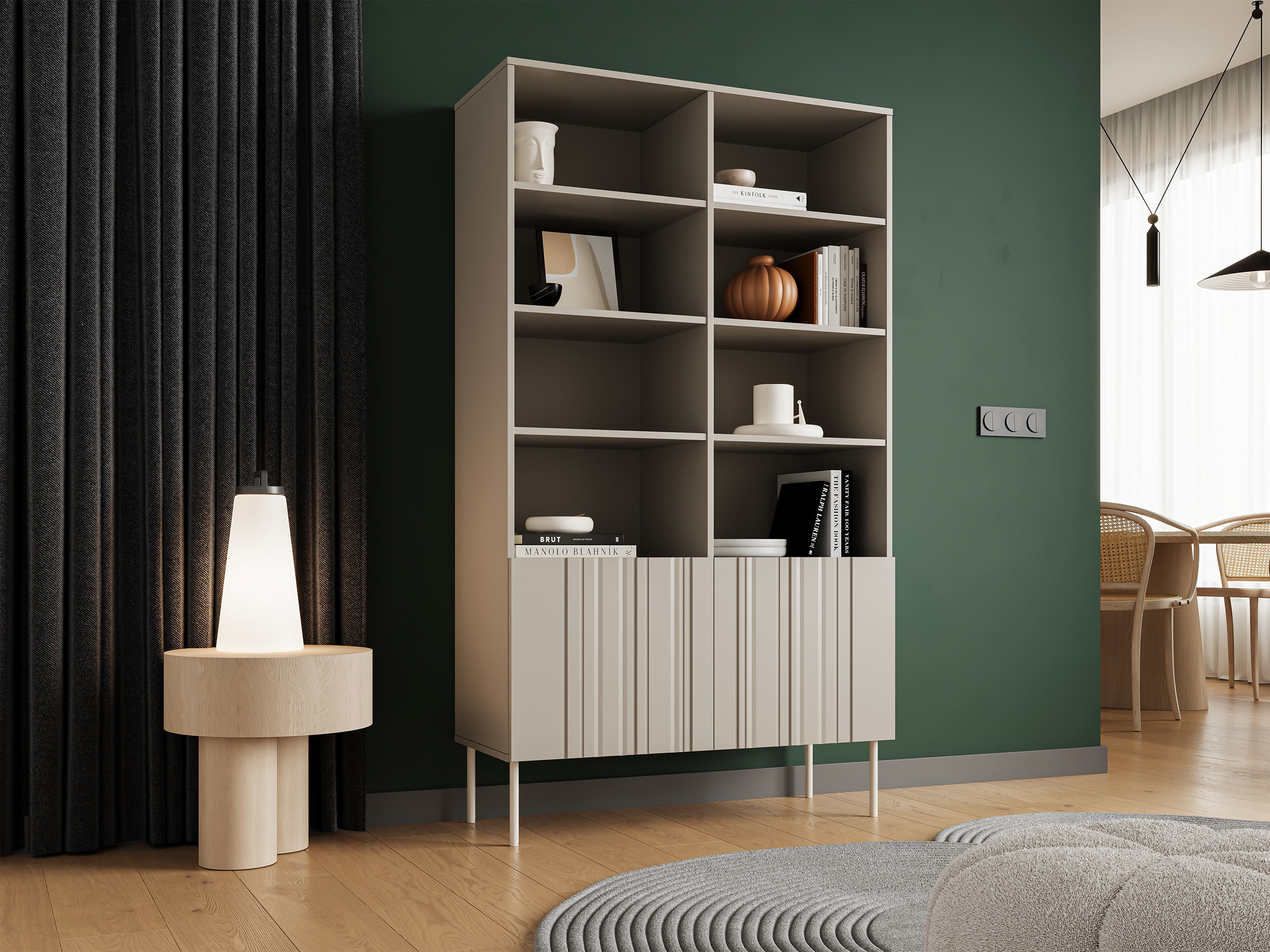 Boekenkast Evavese 106 (Beige)