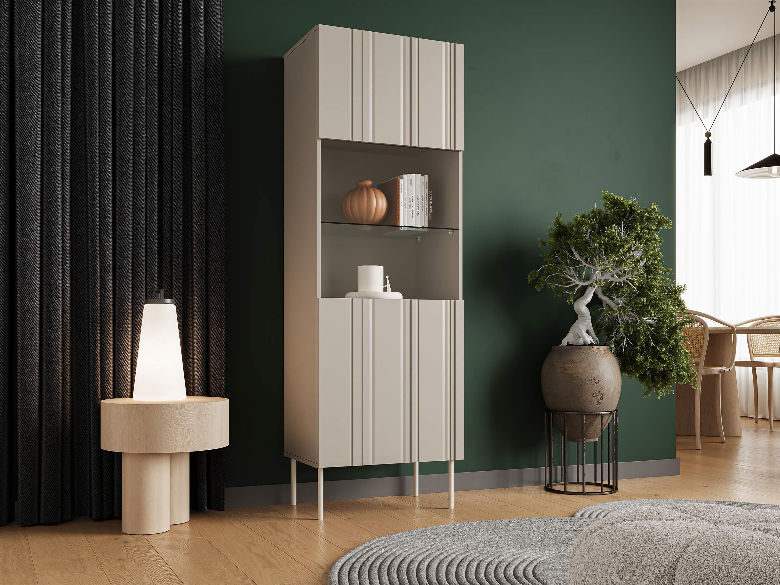 Boekenkast Evavese 108 (Beige)