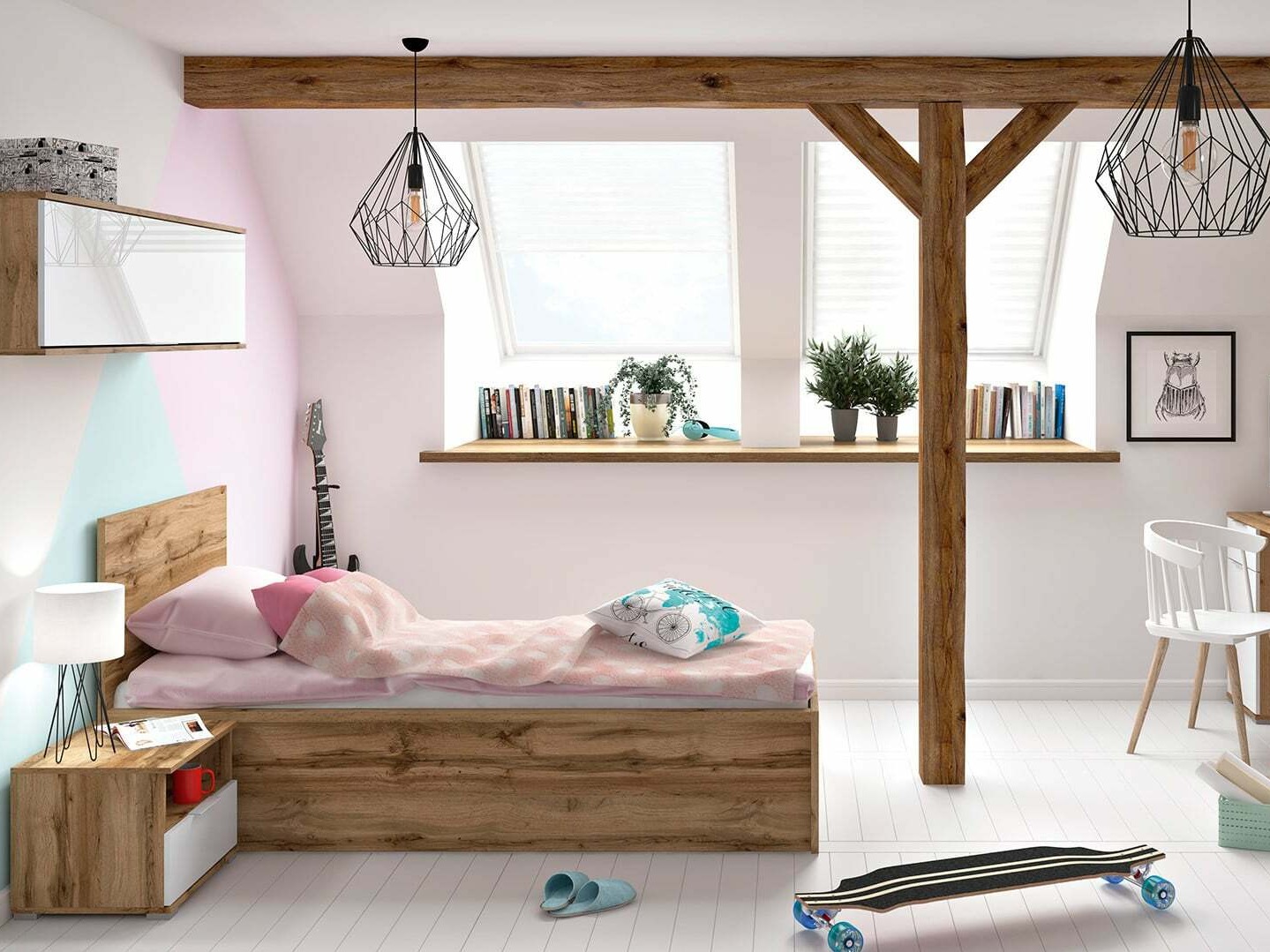 Bed Livevaro 126 (Wotan eik)