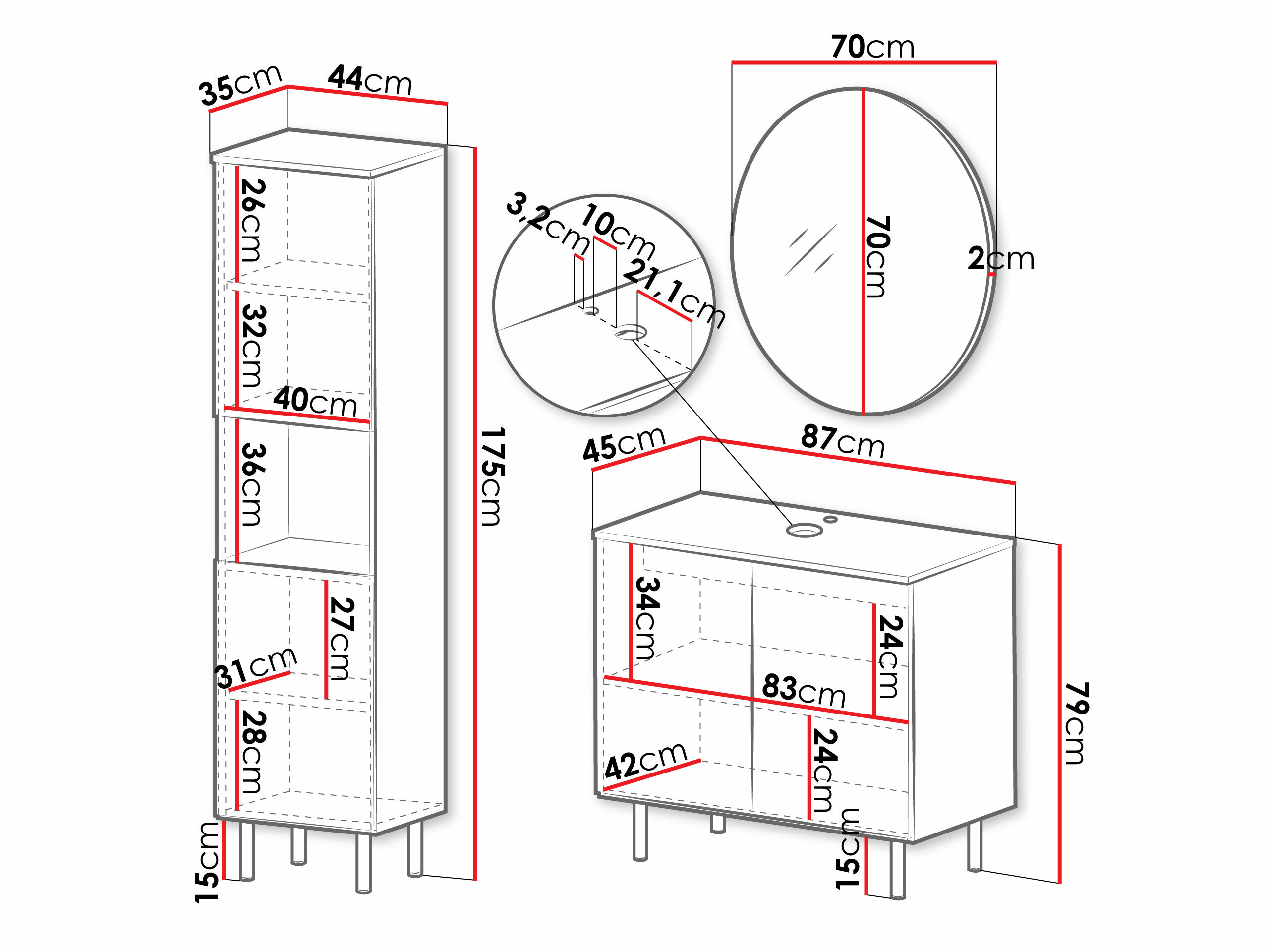Badkamerset Decus III (Kasjmier)