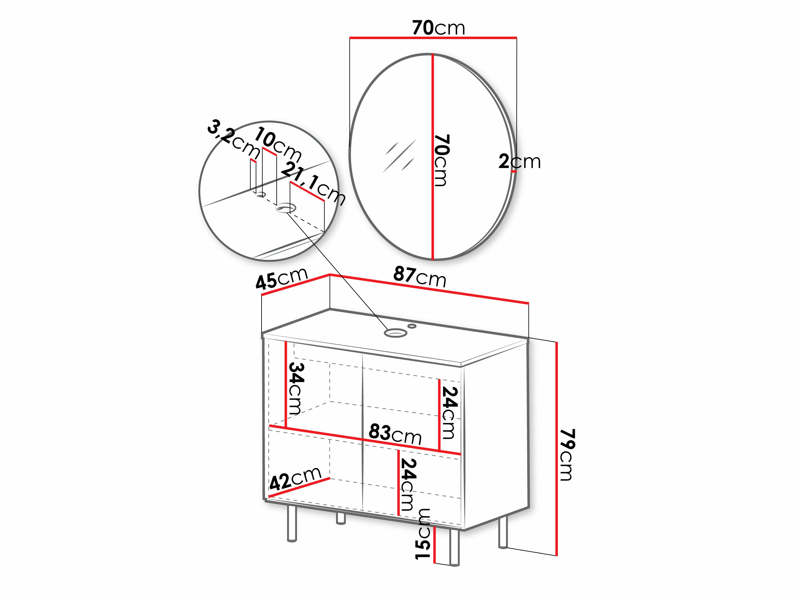 Badkamerset Virdomi 109 (Kasjmier)