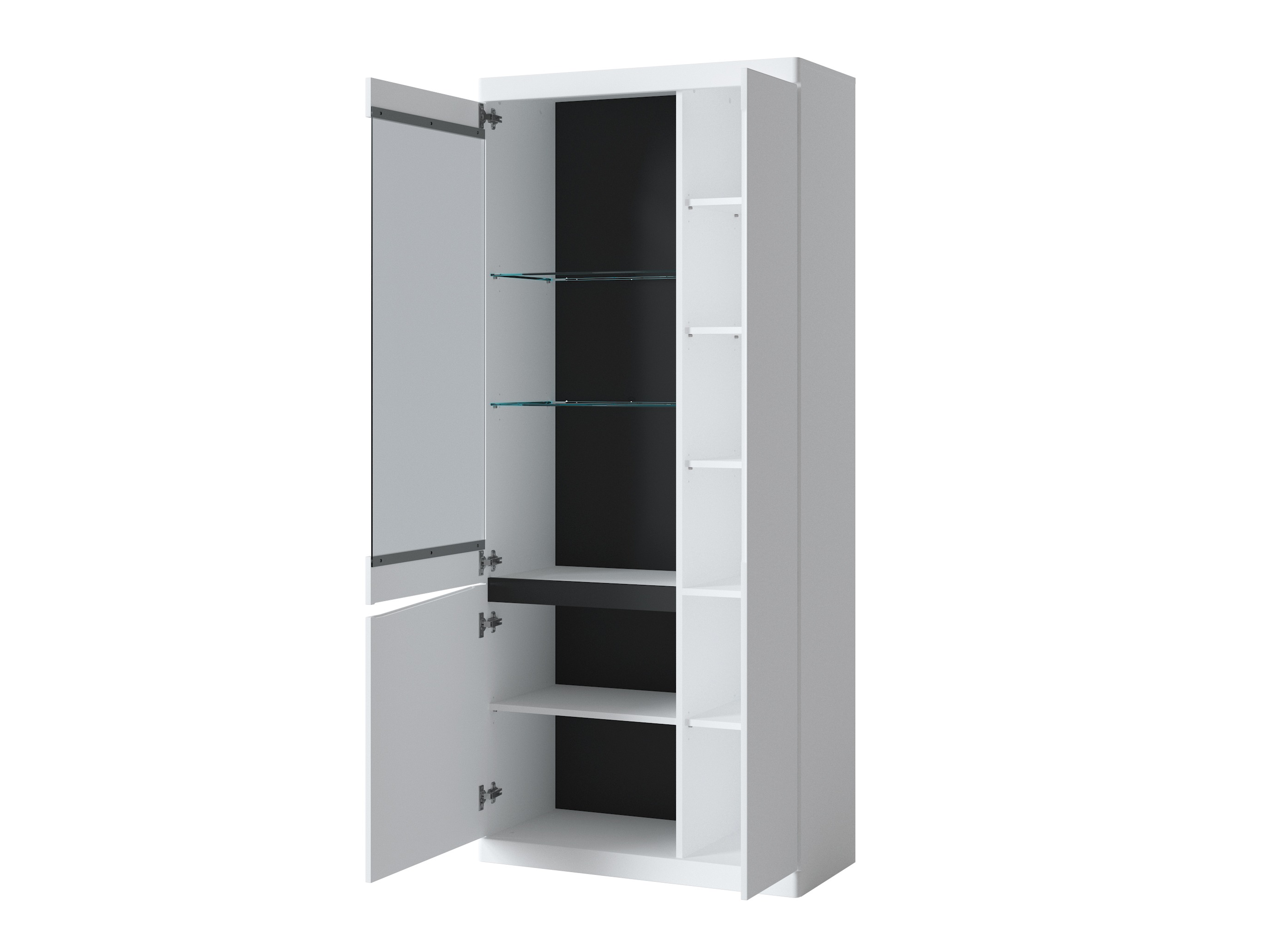 Boekenkast Venlori 128 (Wit + Grafiet)