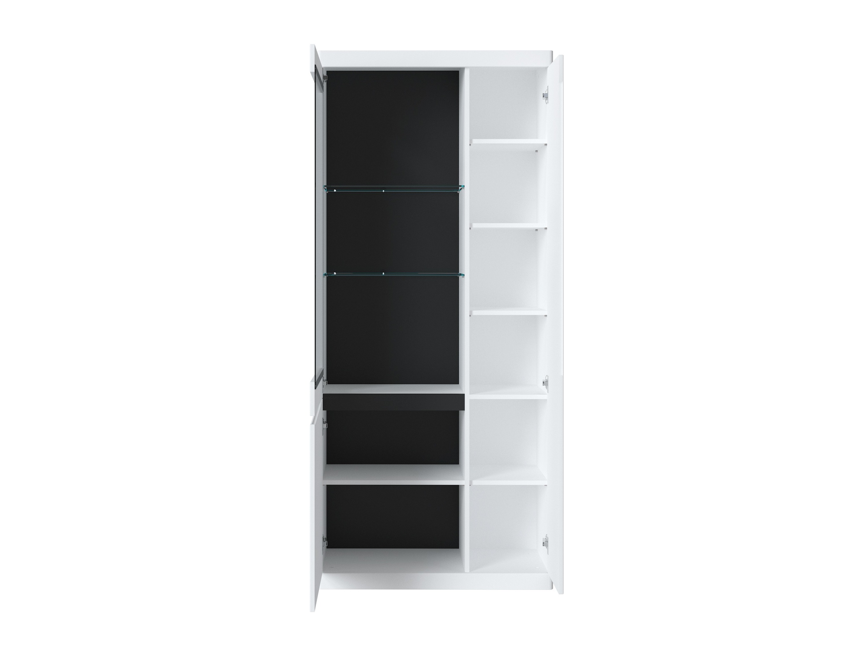 Boekenkast Venlori 128 (Wit + Grafiet)