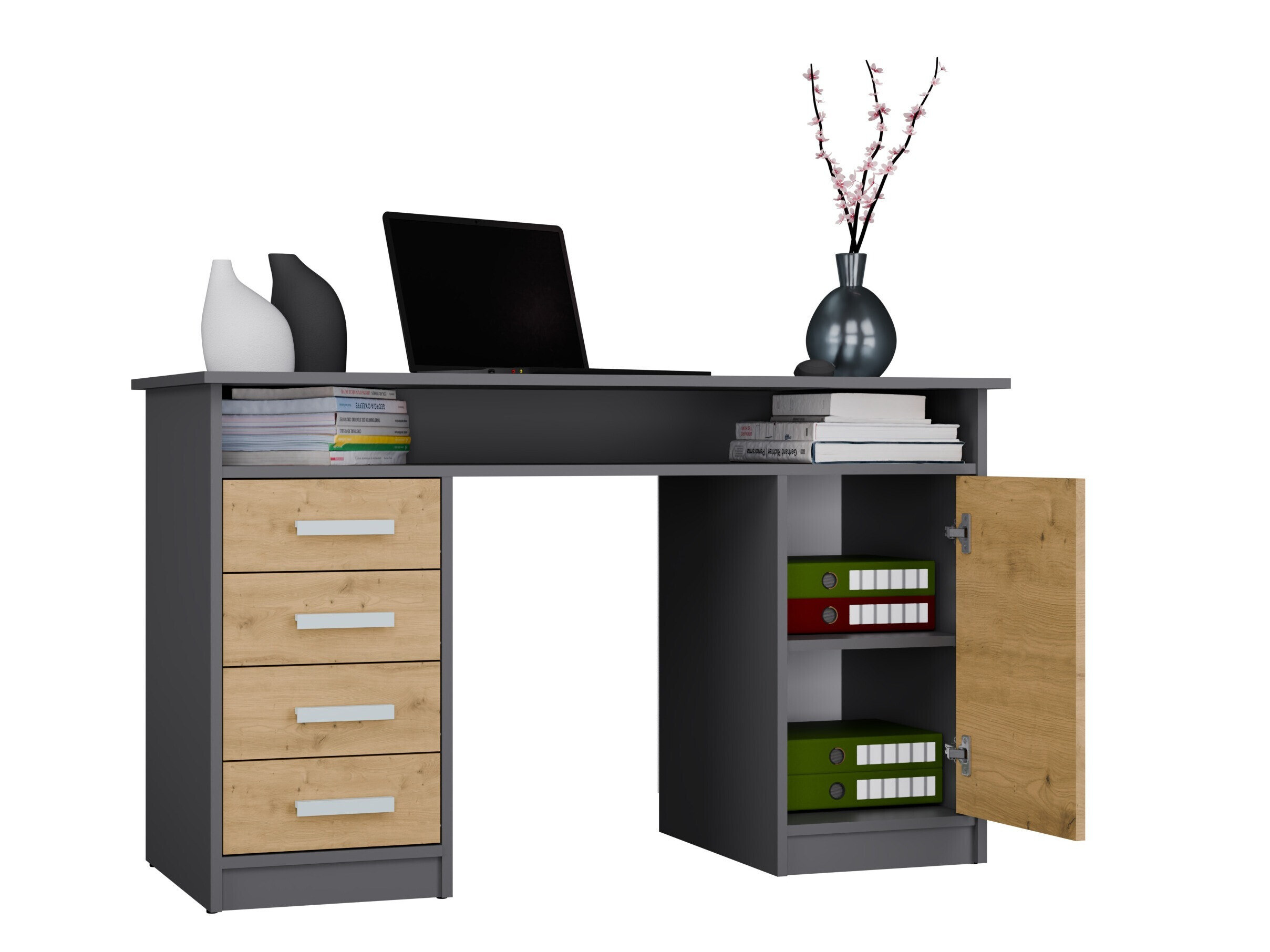 Bureau Mandeville 329 (Artisan eiken + Antraciet)