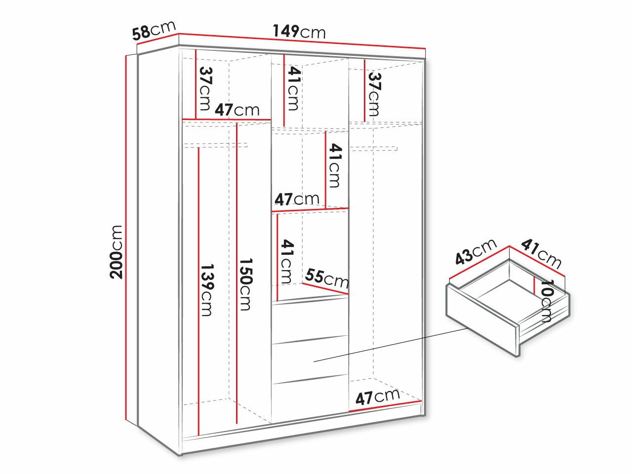 Kledingkast Lombala 103