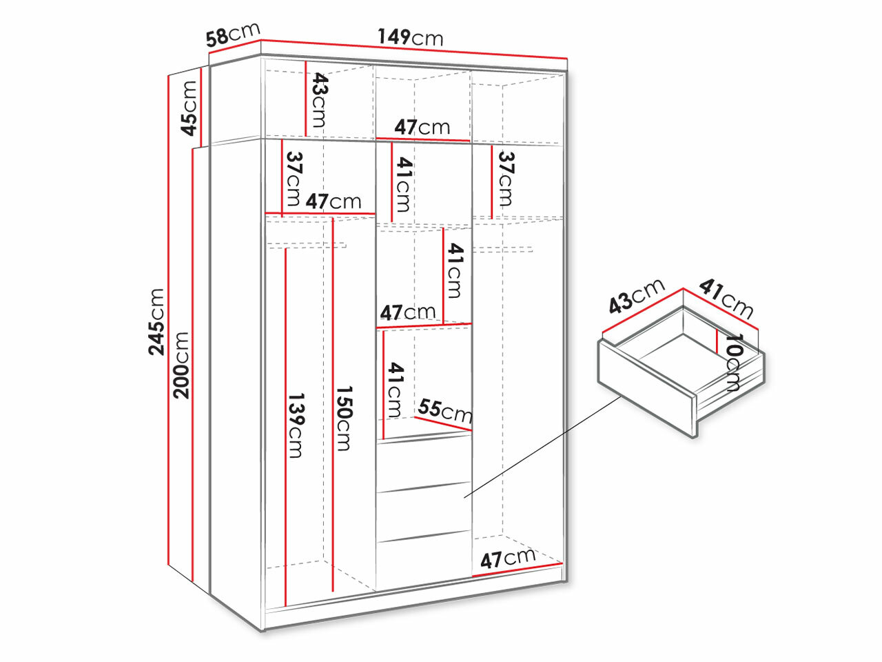 Kledingkast Lombala 109