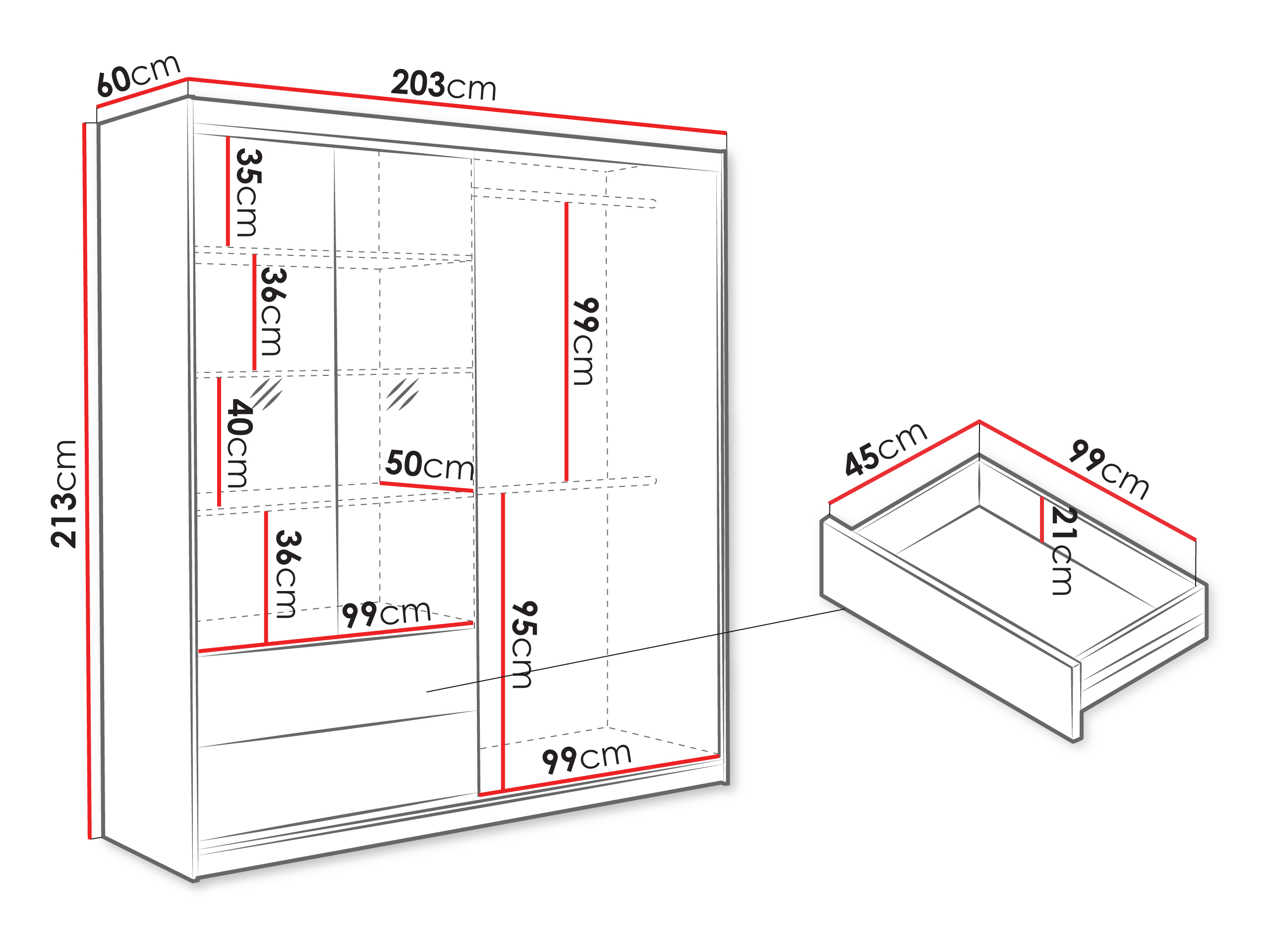 Kledingkast Honolulu 246