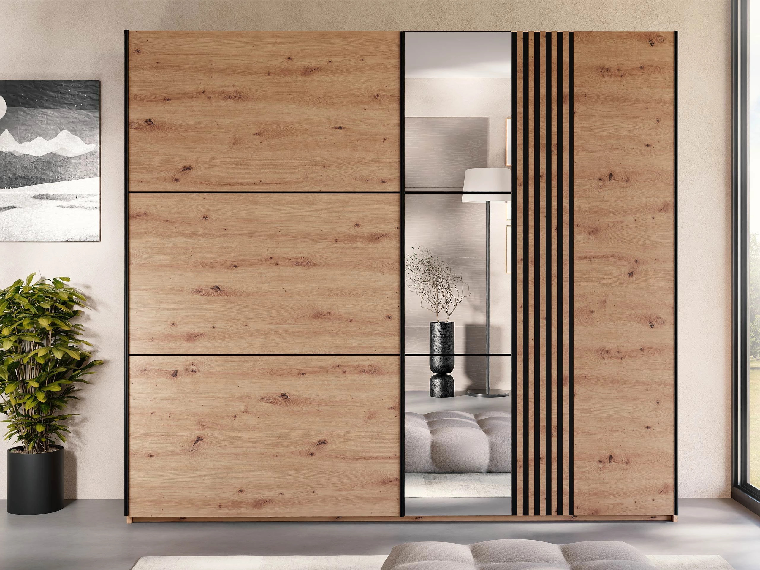 Kledingkast Honolulu 254 (Artisan eiken)