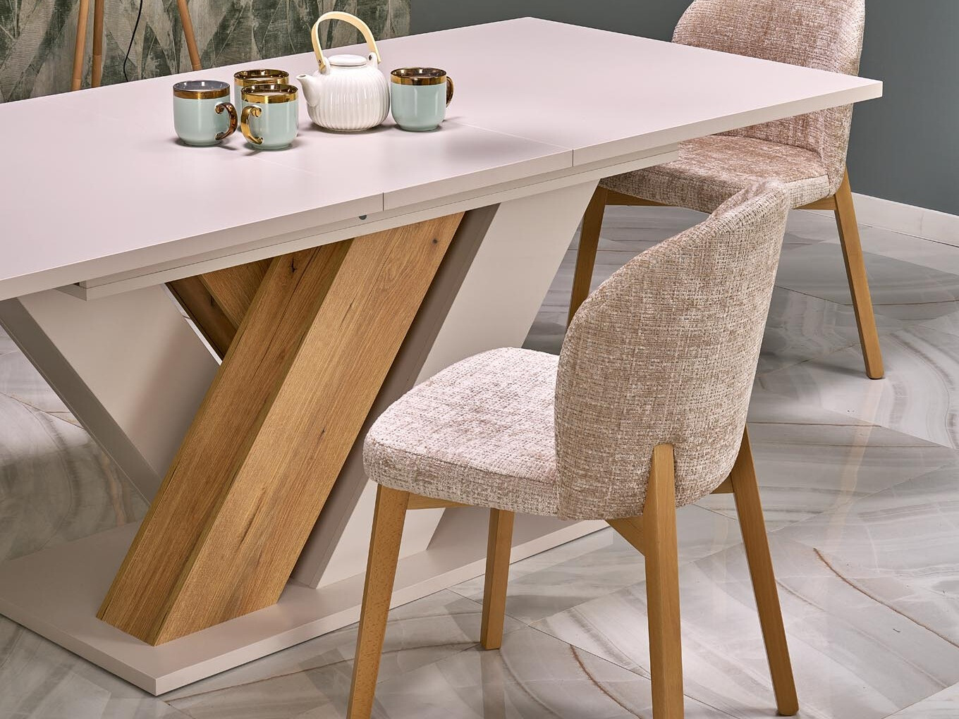 Tafel Houston 2091 (Kasjmier + Cremona eiken)