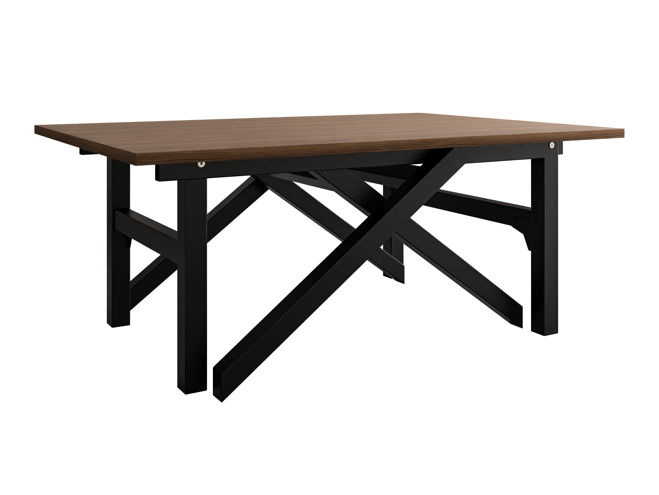 Transformeerbare salontafel Oswego 151 (Notenhout + Zwart)