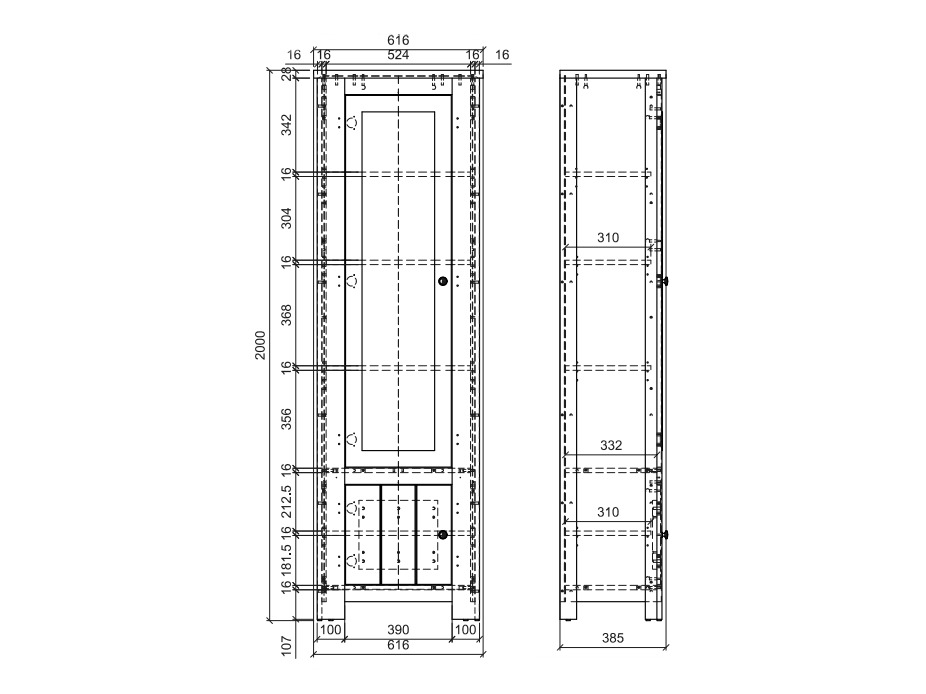 Boekenkast Mirtalo 100