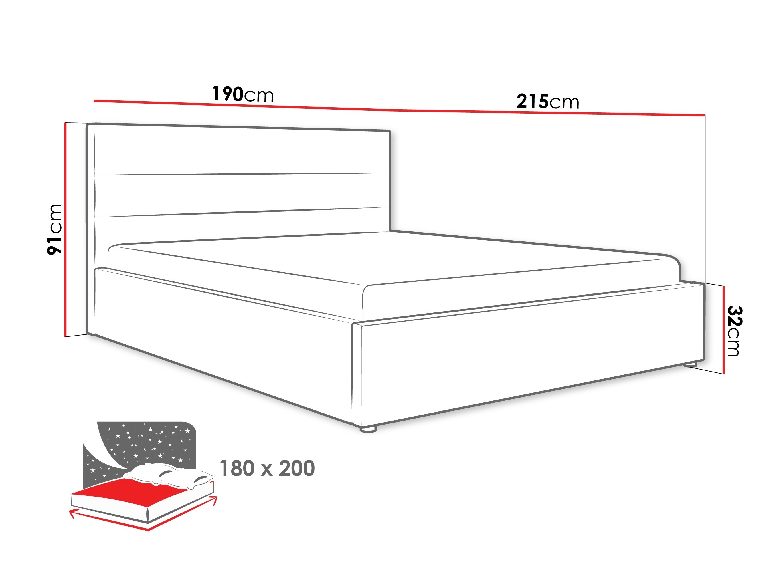 Bed Comfivo 454 (Grijs)