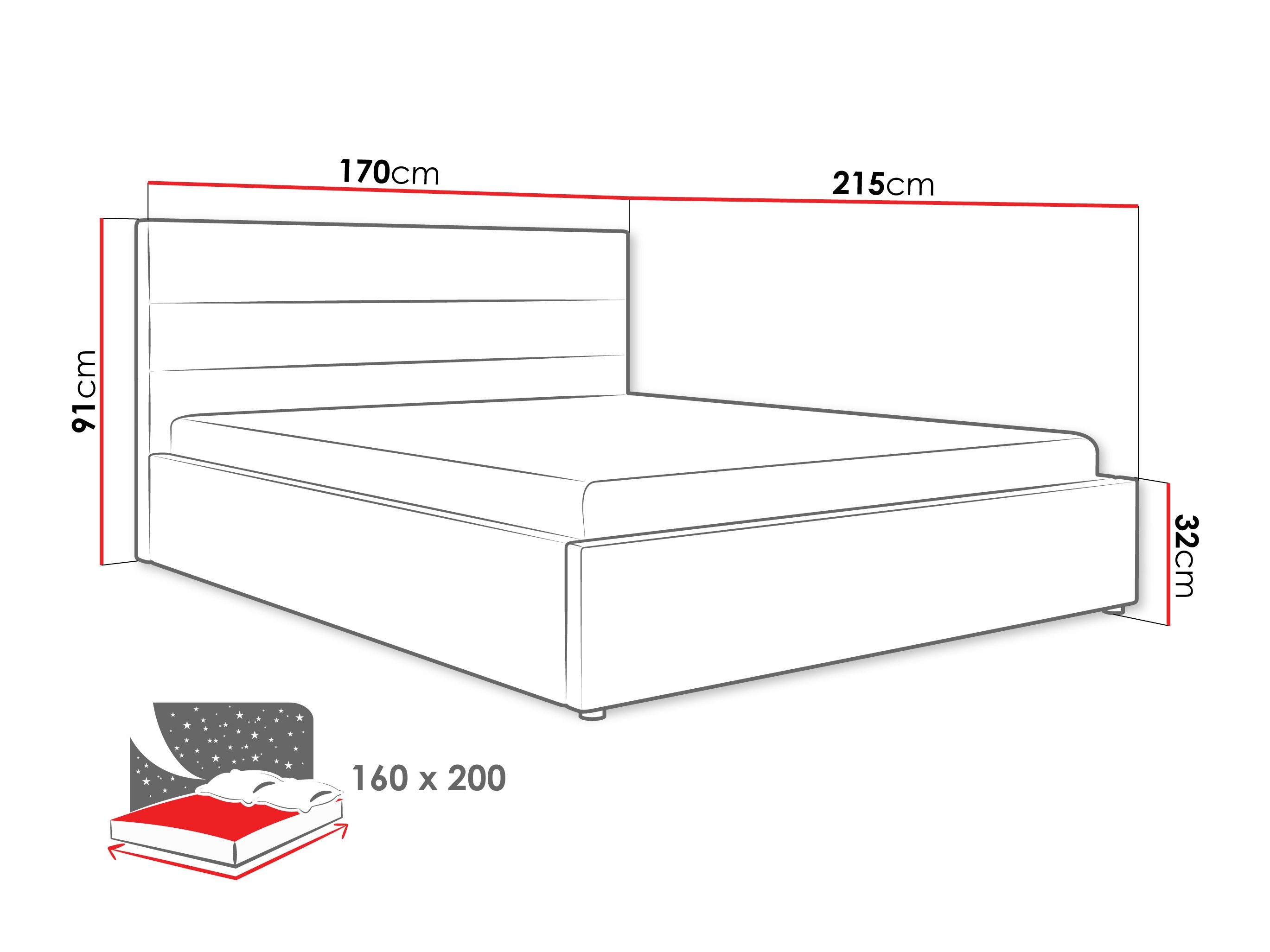 Bed Comfivo Fabos (Hlr 19)