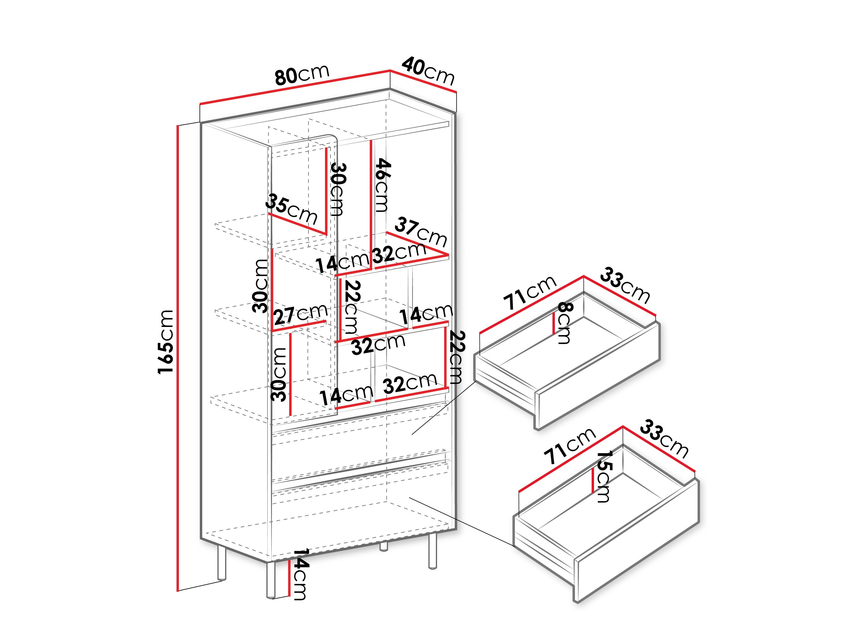 Boekenkast Fiosono 105 (Eucalyptus + Eiken)
