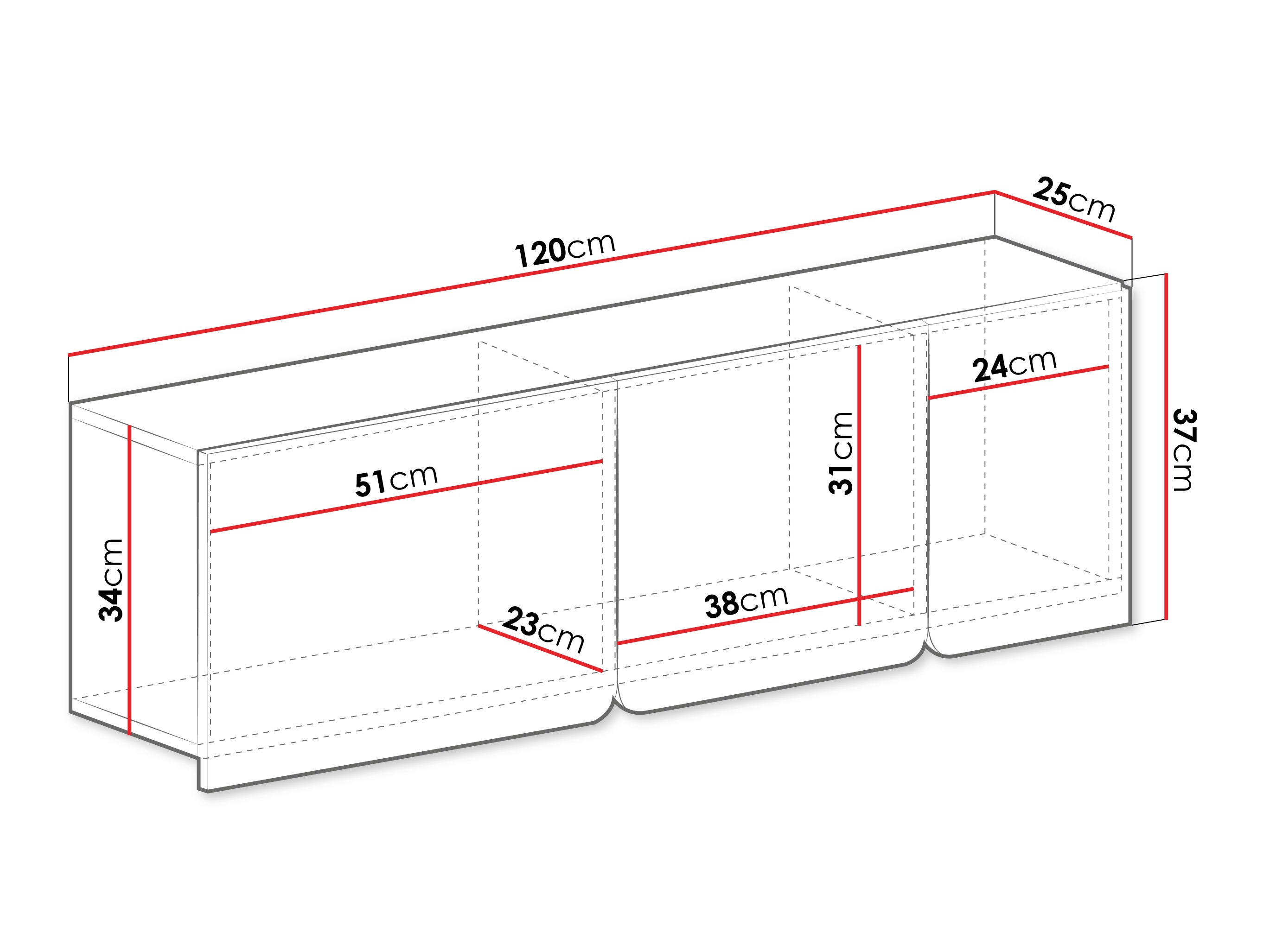 Wandkast Fiosono 111 (Stoffig groen + Eiken)