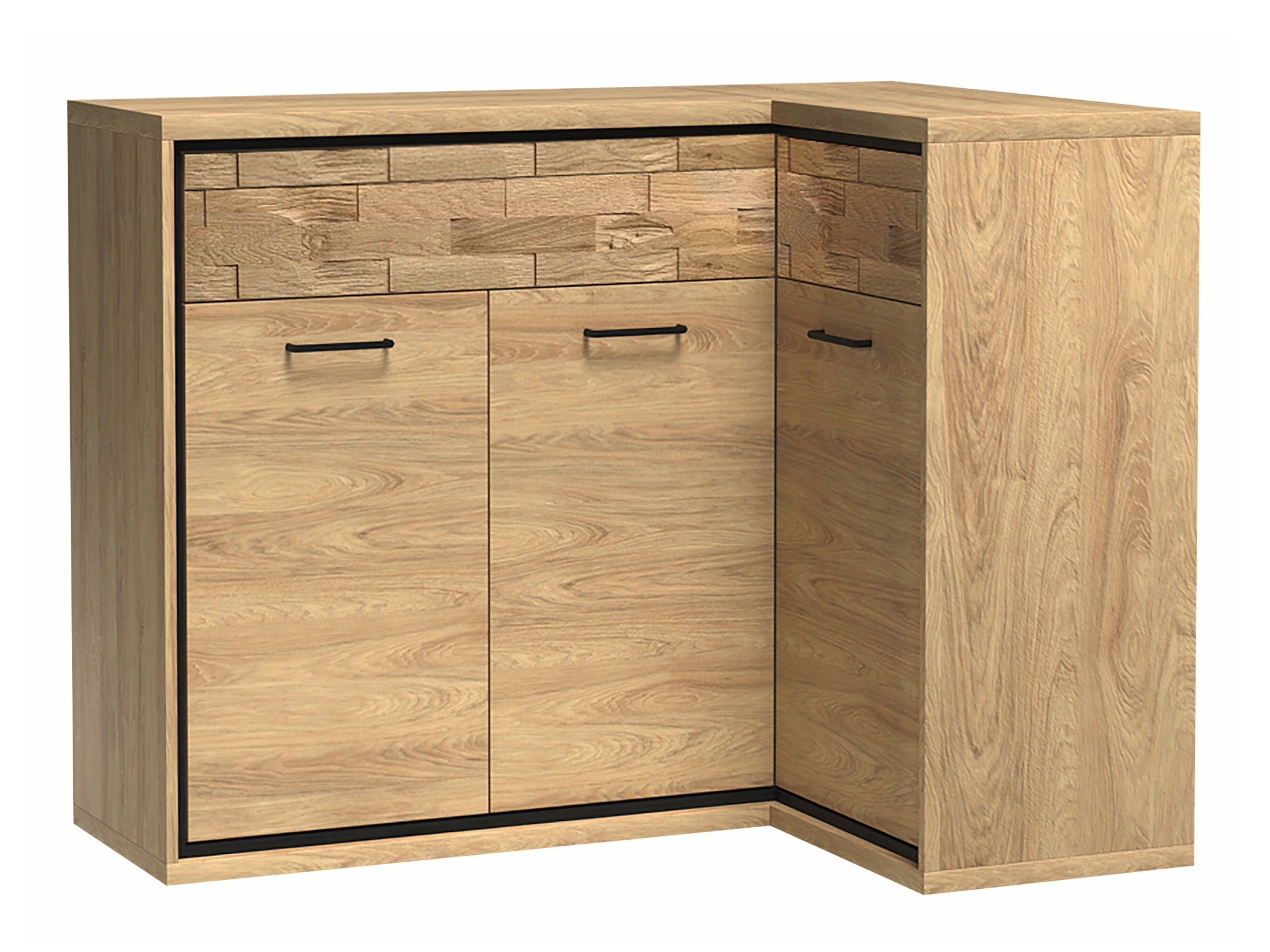 Hoekladekast Etrmoni 106 (Licht hout + Eiken)