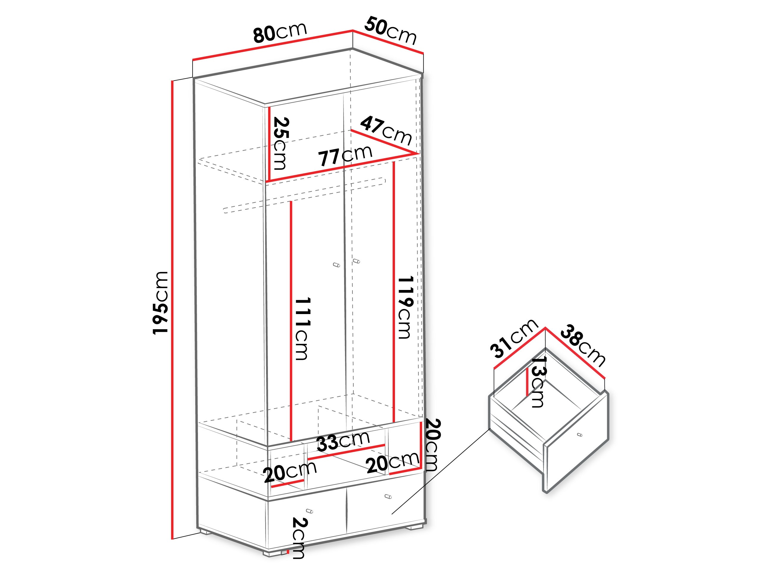 Kledingkast Ciravie 100