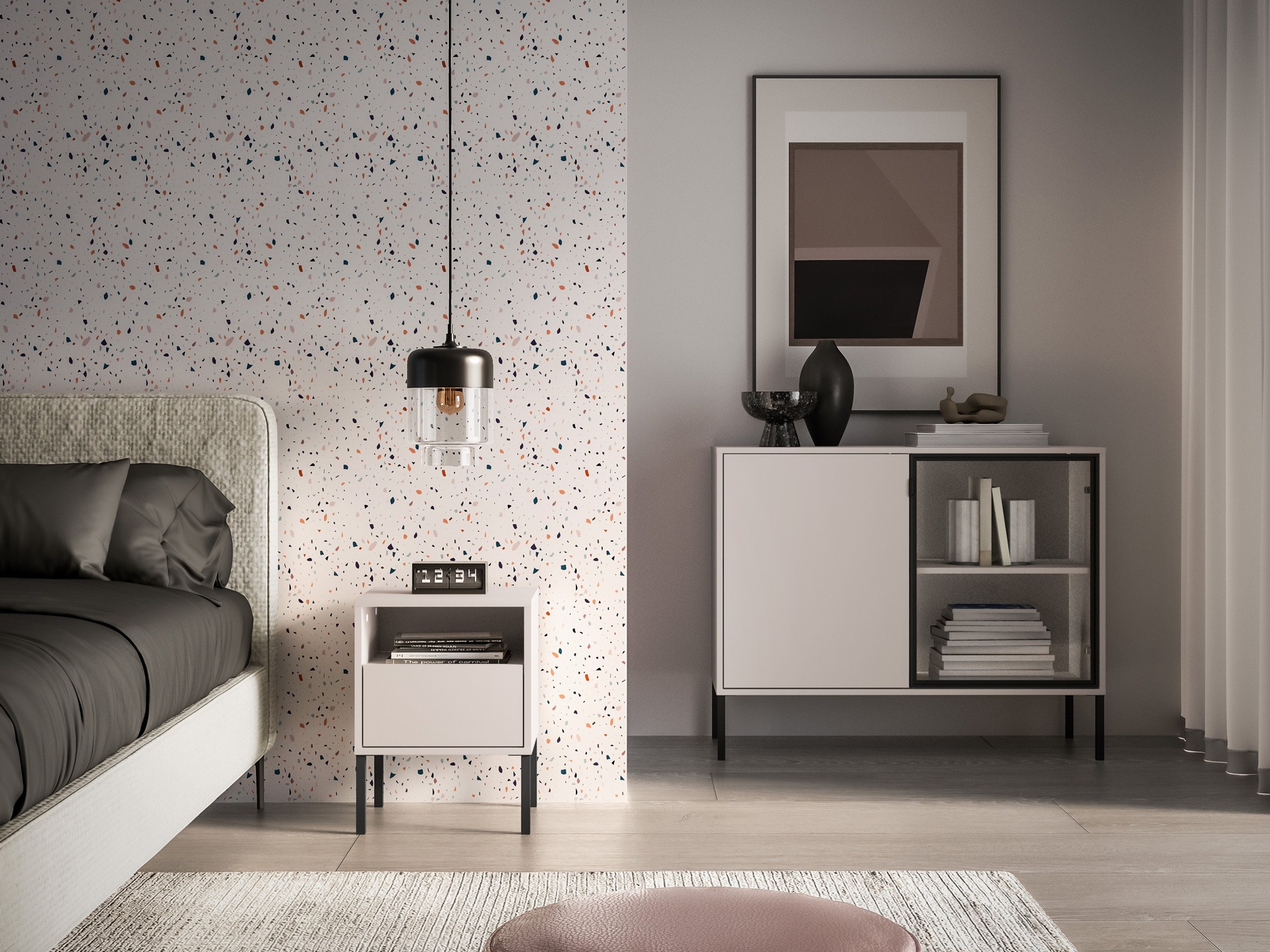 Nachtkastje Virsalo 104 (Kasjmier)