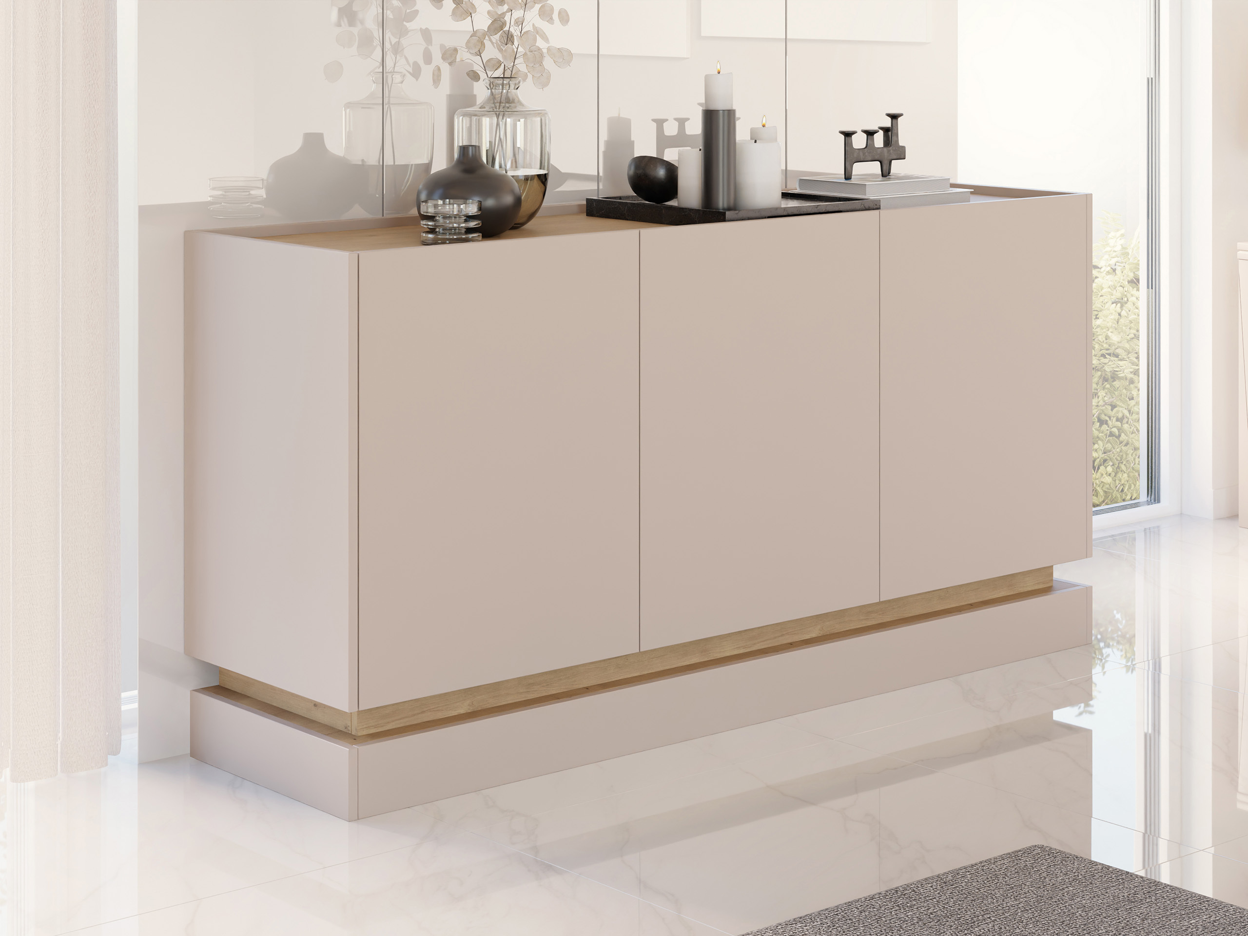 Dressoir Comfivo Tilia I (Lichtbruin + Eiken)