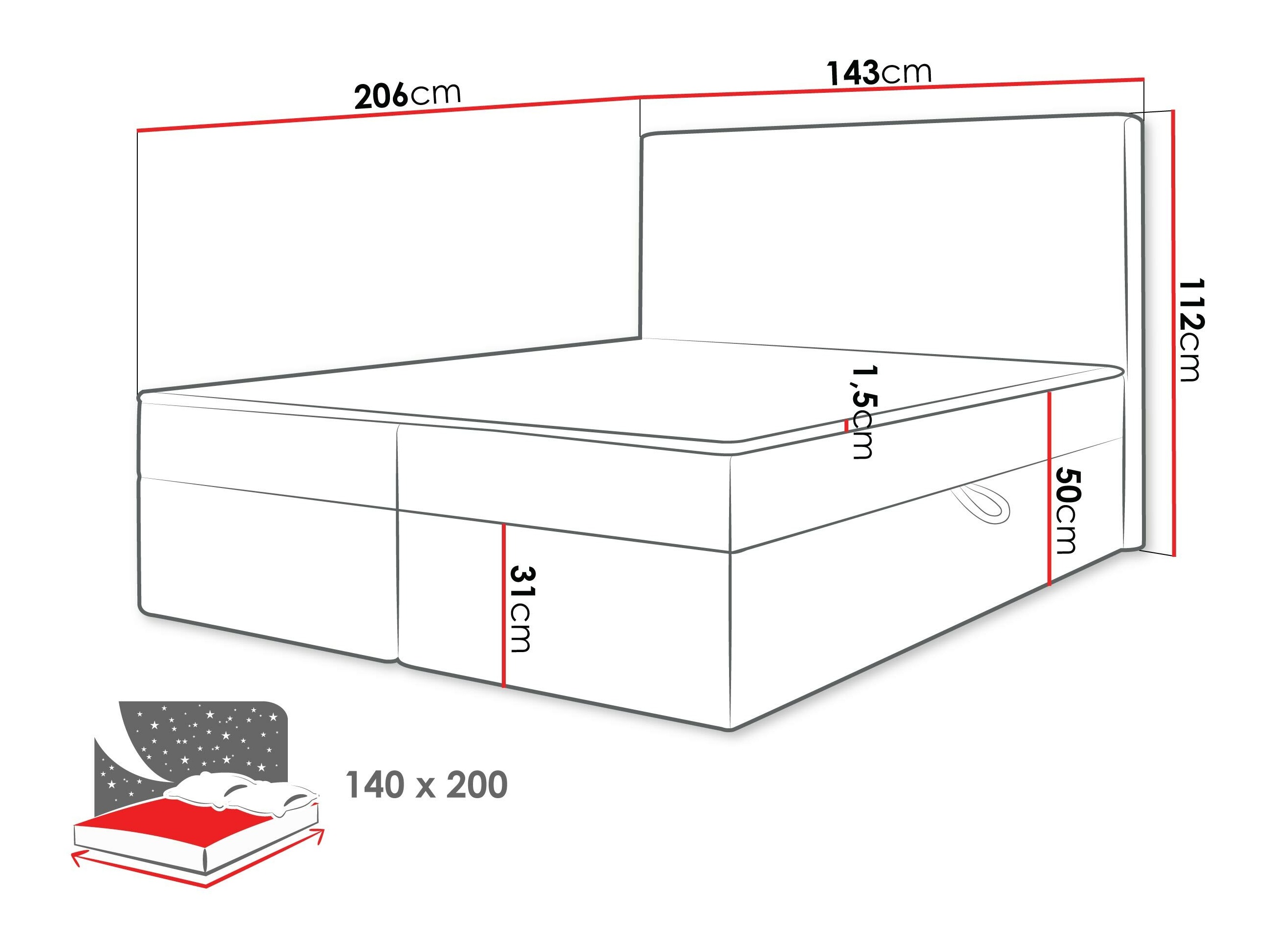 Boxspring Comfivo Arbitas (Ambience 02)
