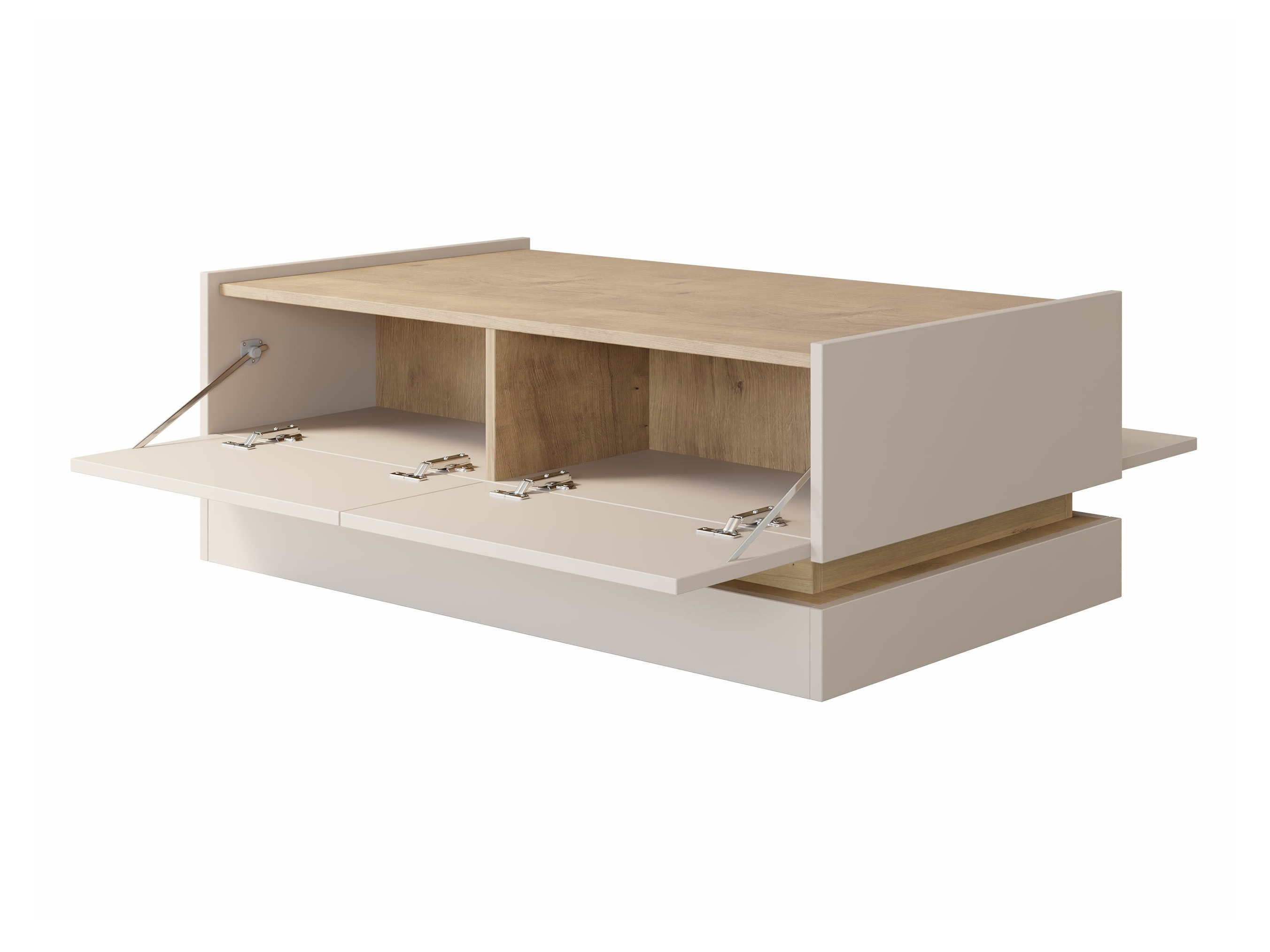 Salontafel Comfivo Tilia (Zwart + Eiken)