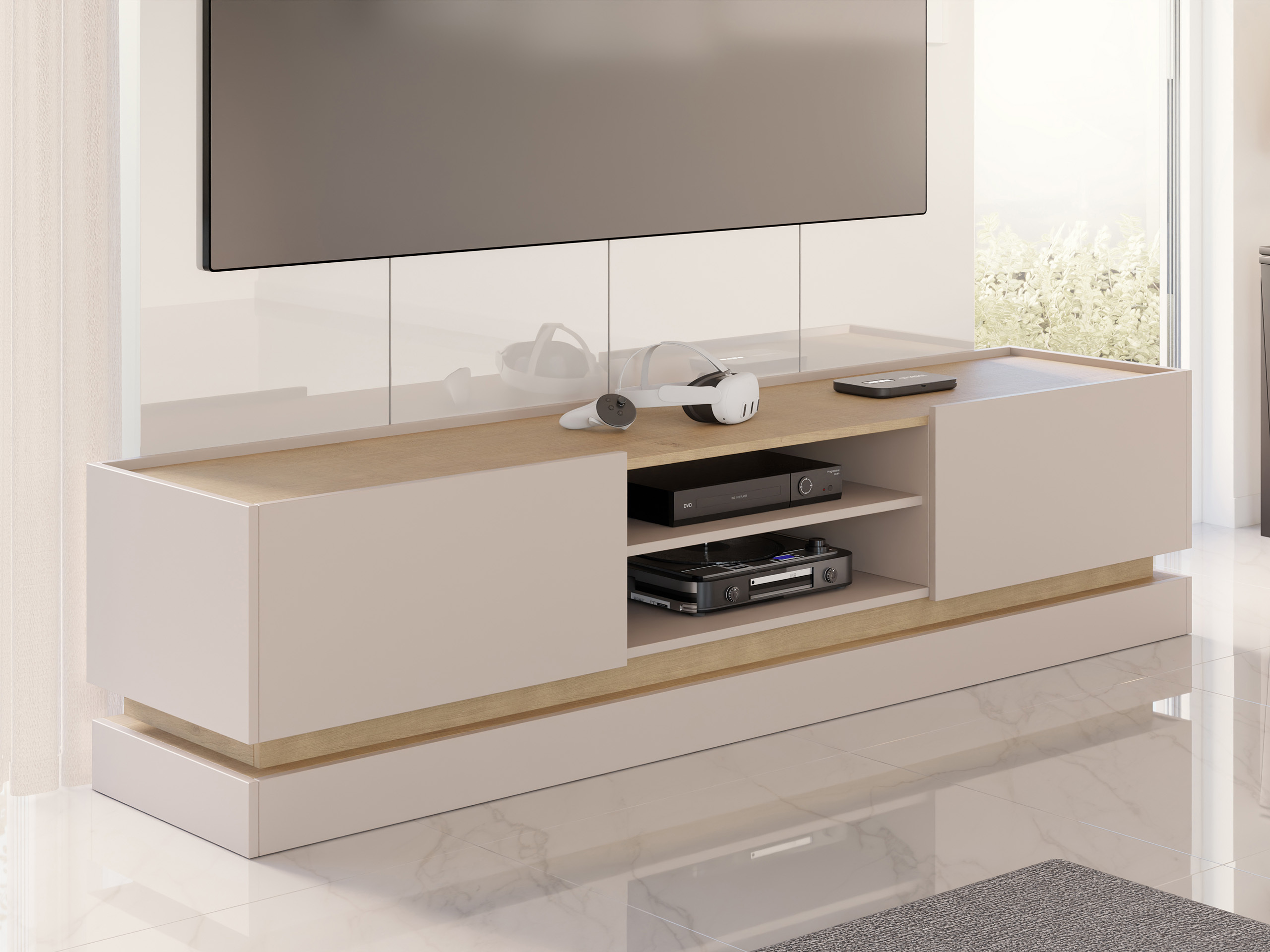 TV-meubel Comfivo Tilia (Kasjmier + Eiken)