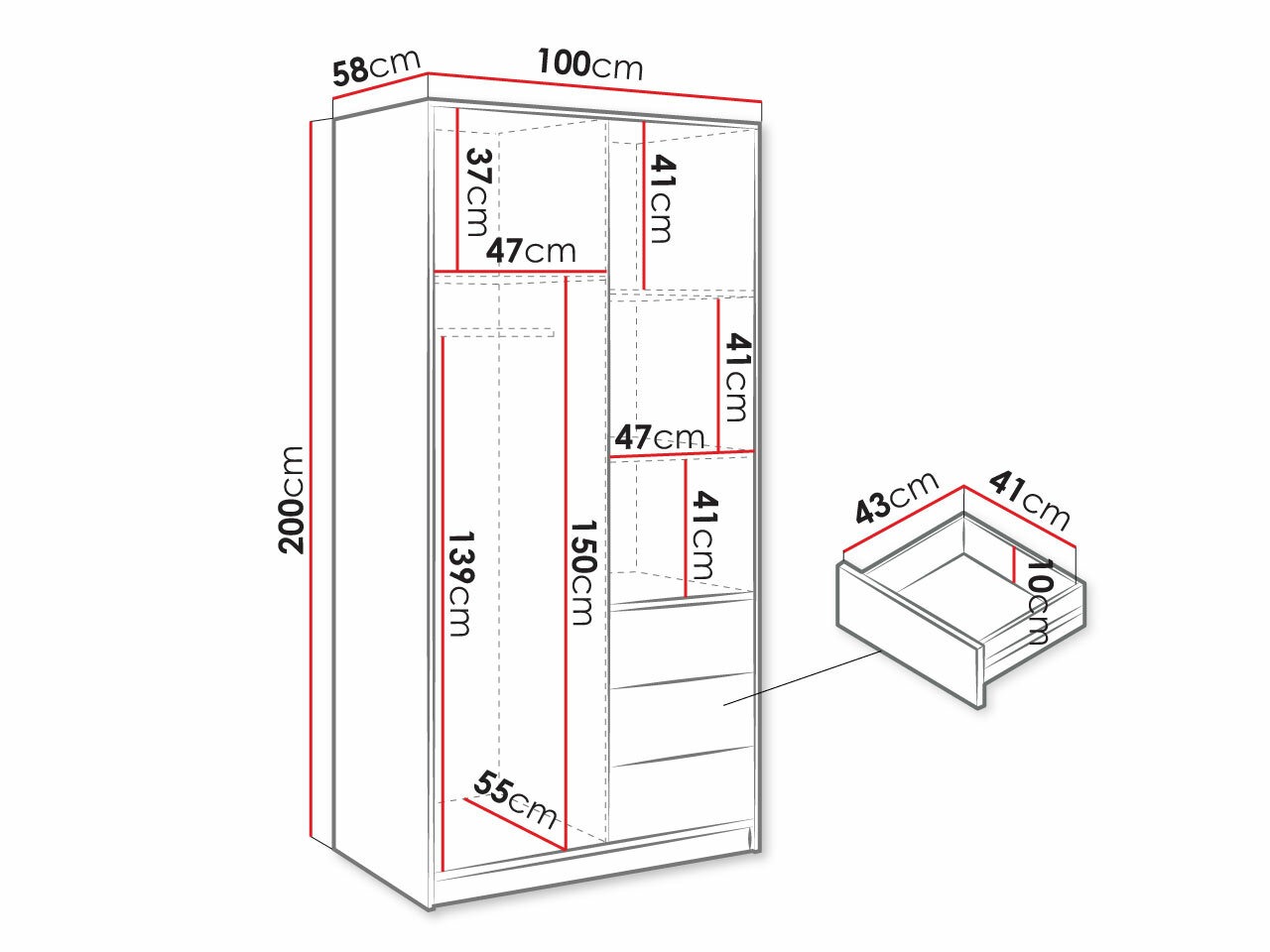Kledingkast Lombala 102