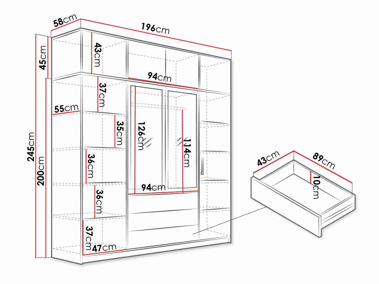 Kledingkast Lombala 110
