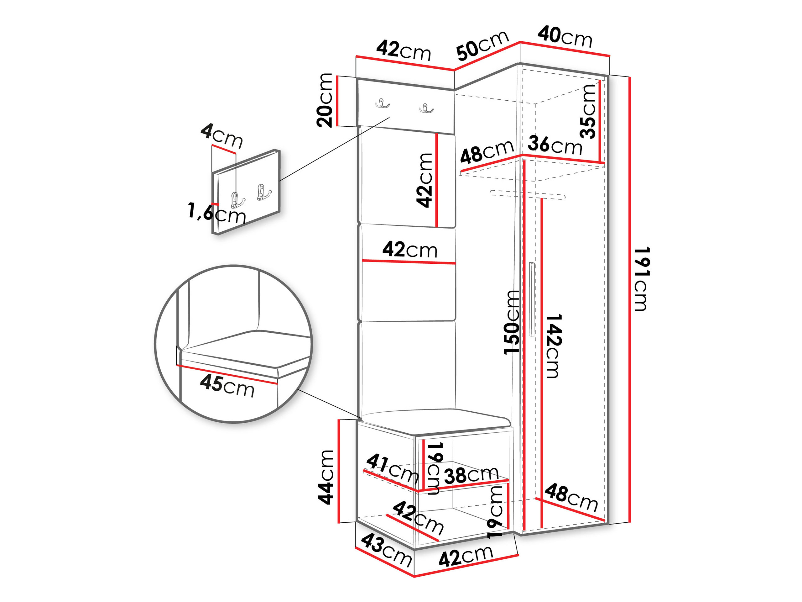 Gangmeubelset Nitos III (Wit)