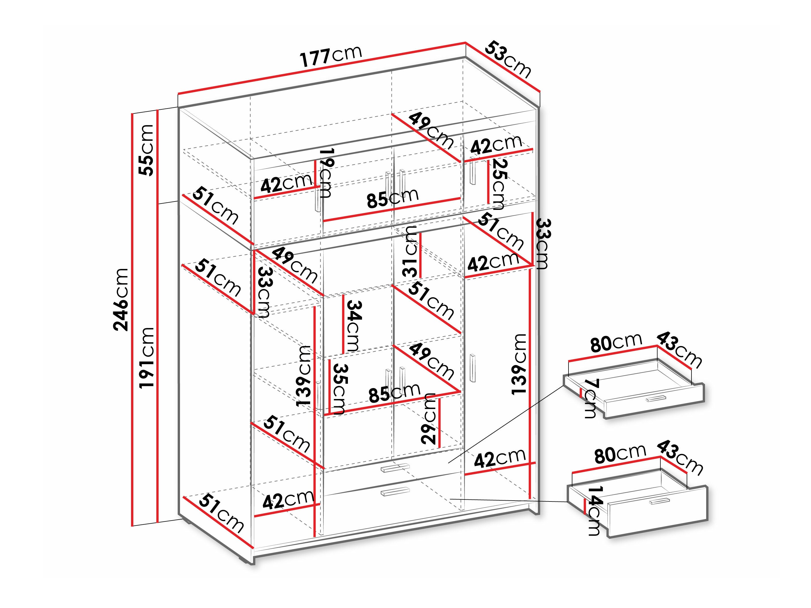 Kledingkast Novduni 106 (Wit)