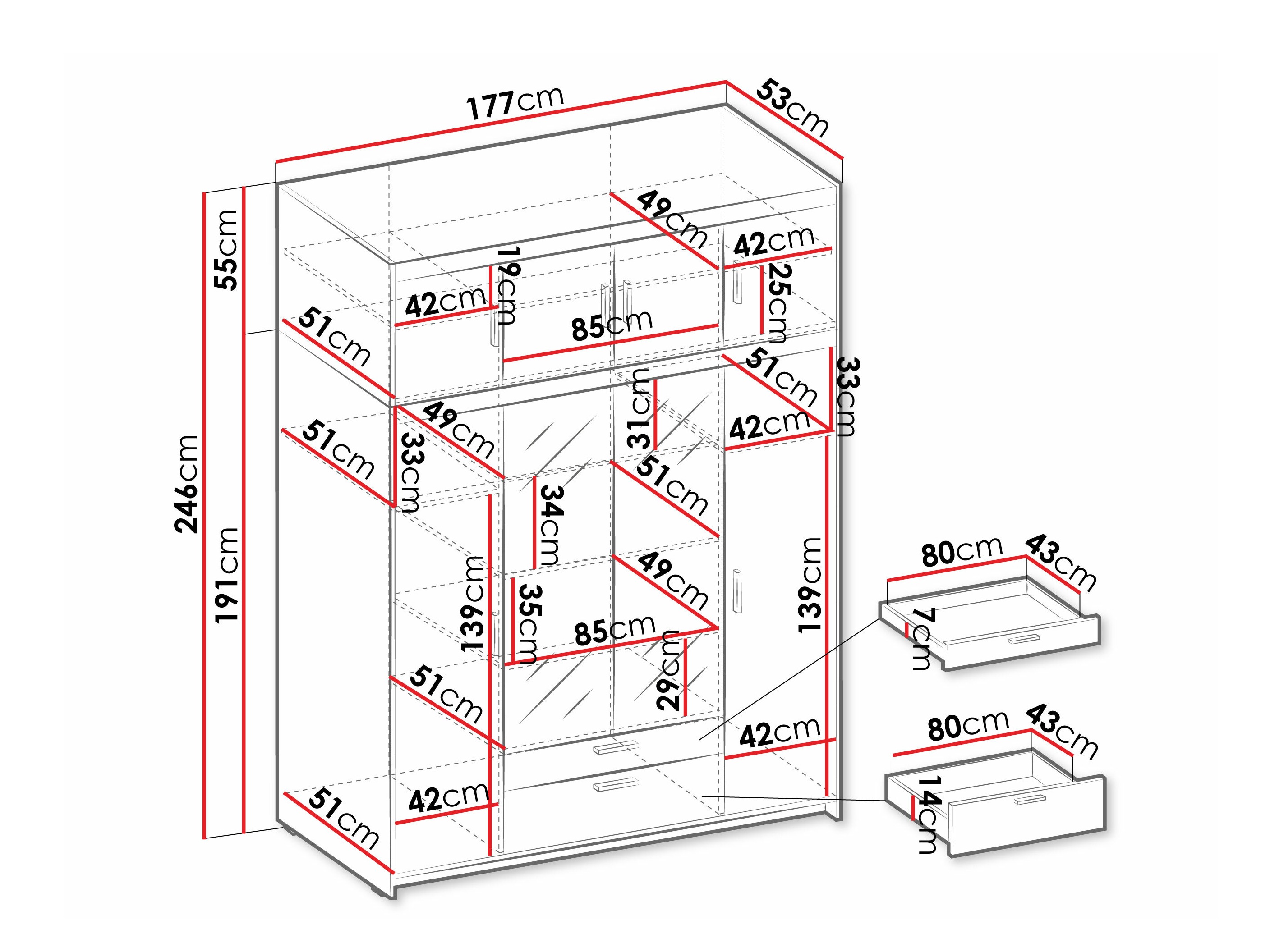 Kledingkast Novduni 109 (Sonoma eik)