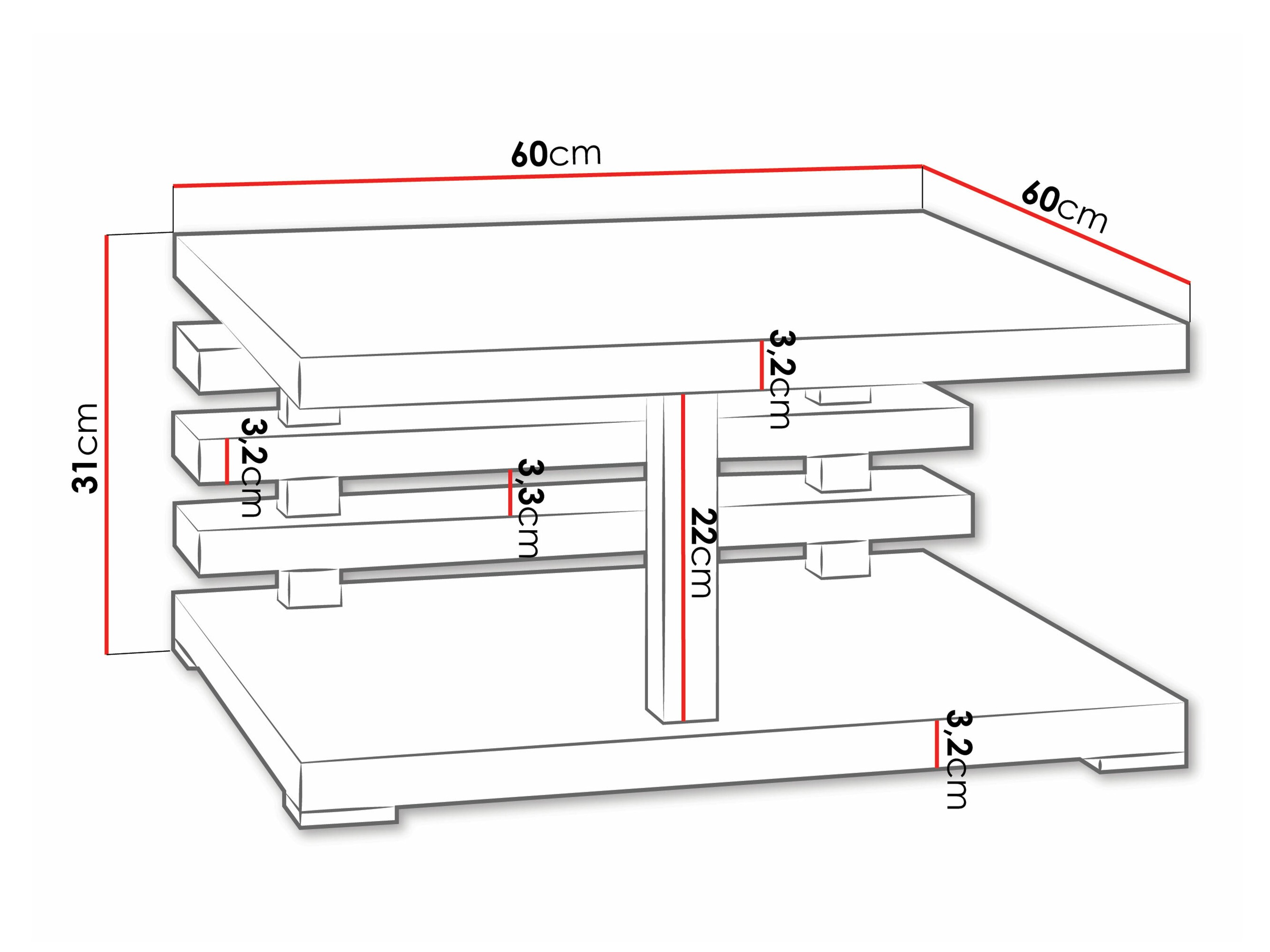 Salontafel Consortum (Mat wit)