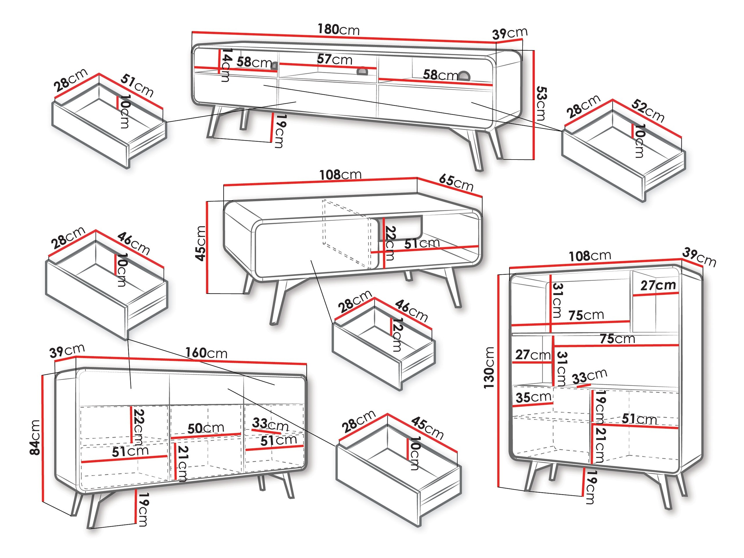 Woonkamerset Focos I