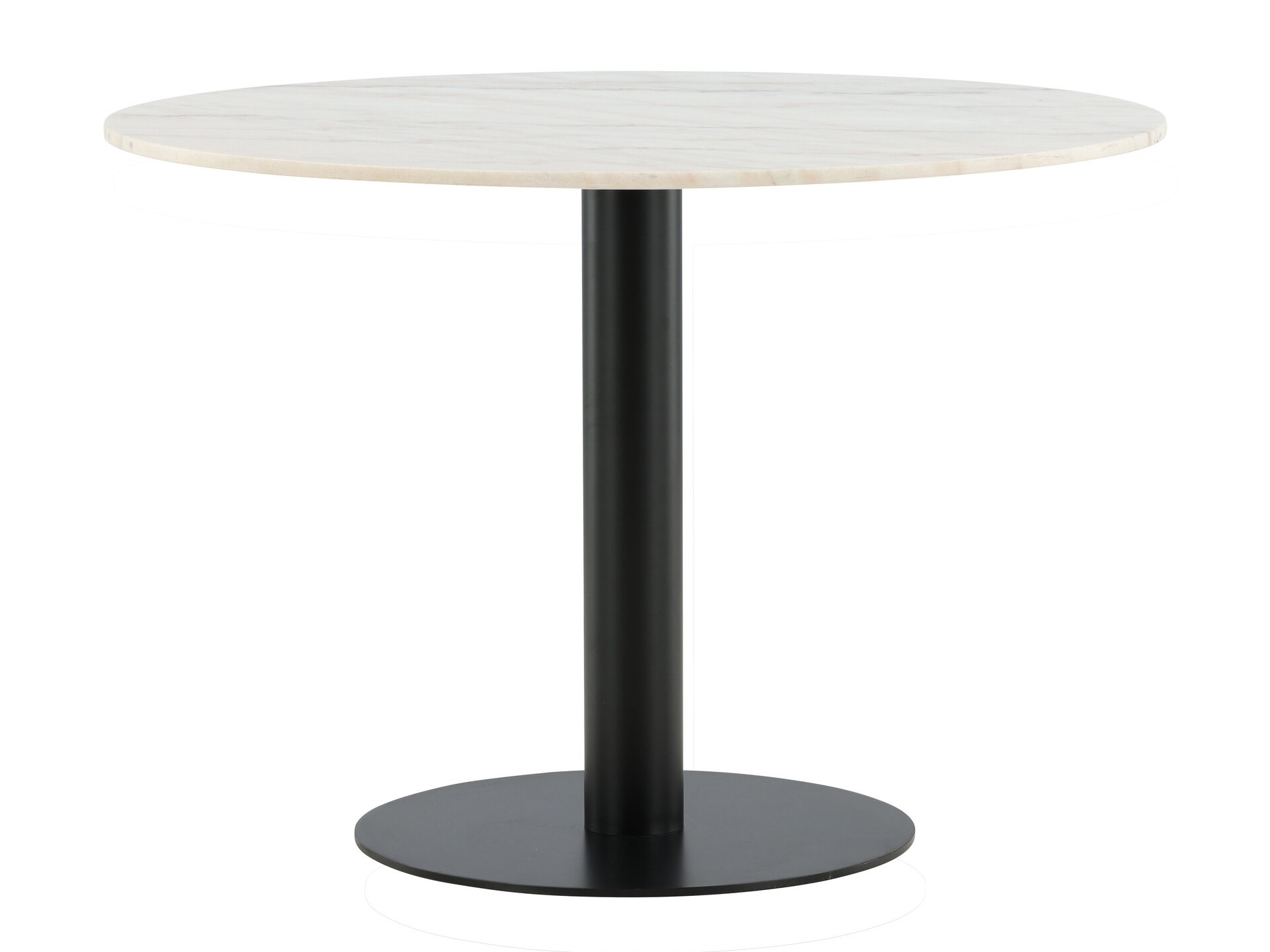 Tafel Dallas 175 (Wit marmer + Zwart)