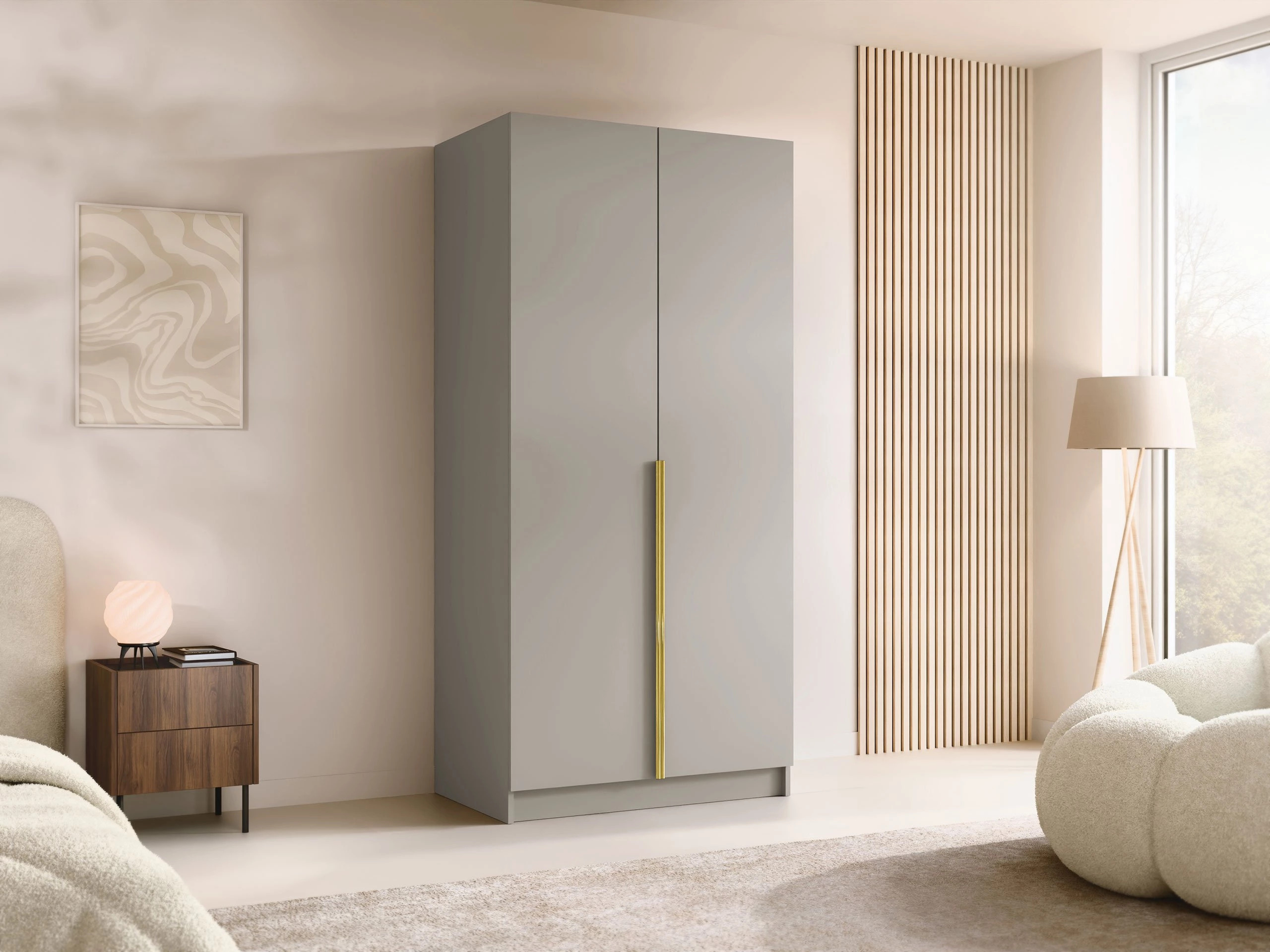 Kledingkast Closico 195 (Kasjmier + Gouden)