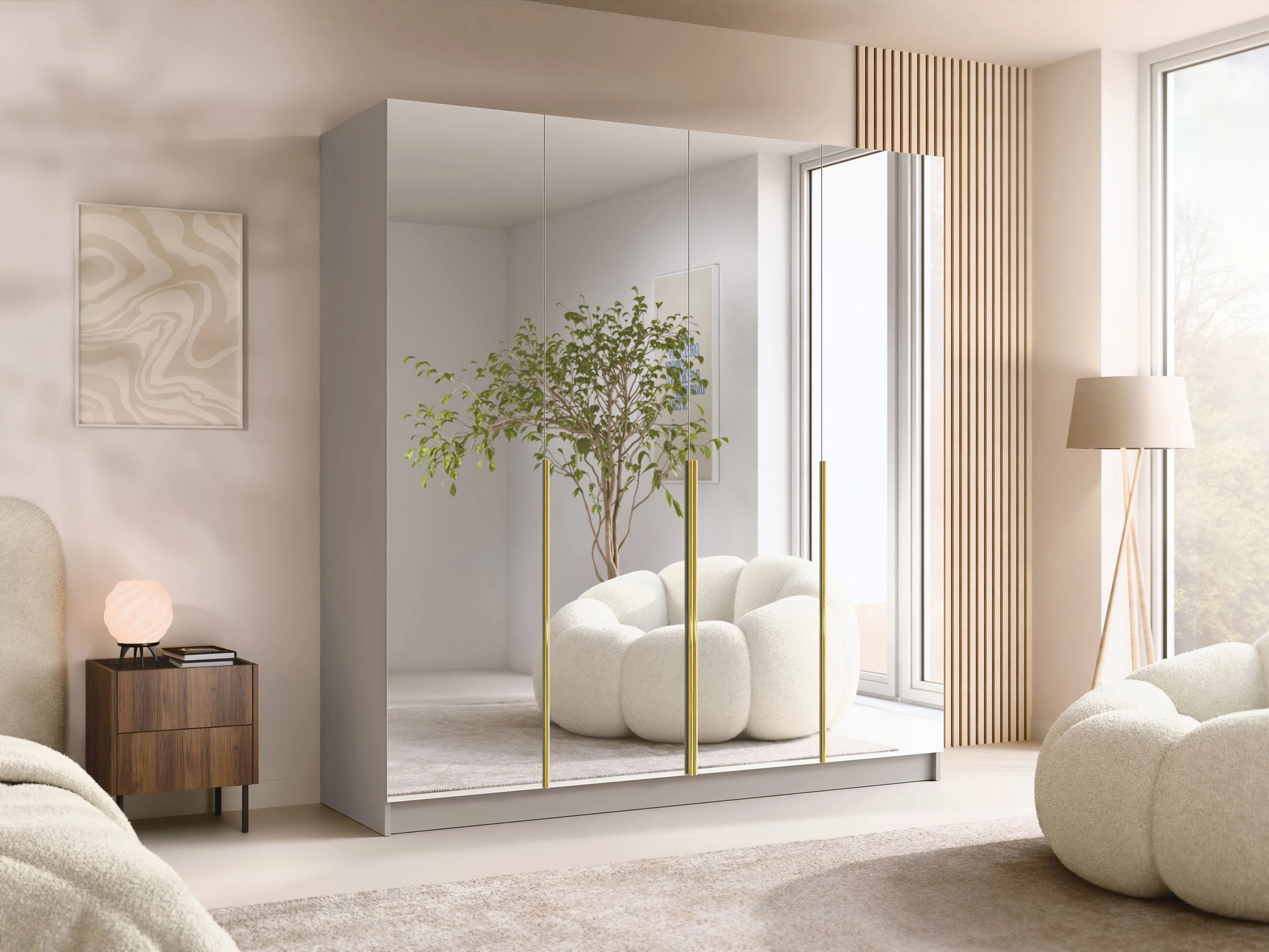Kledingkast Closico 190 (Kasjmier + Gouden)
