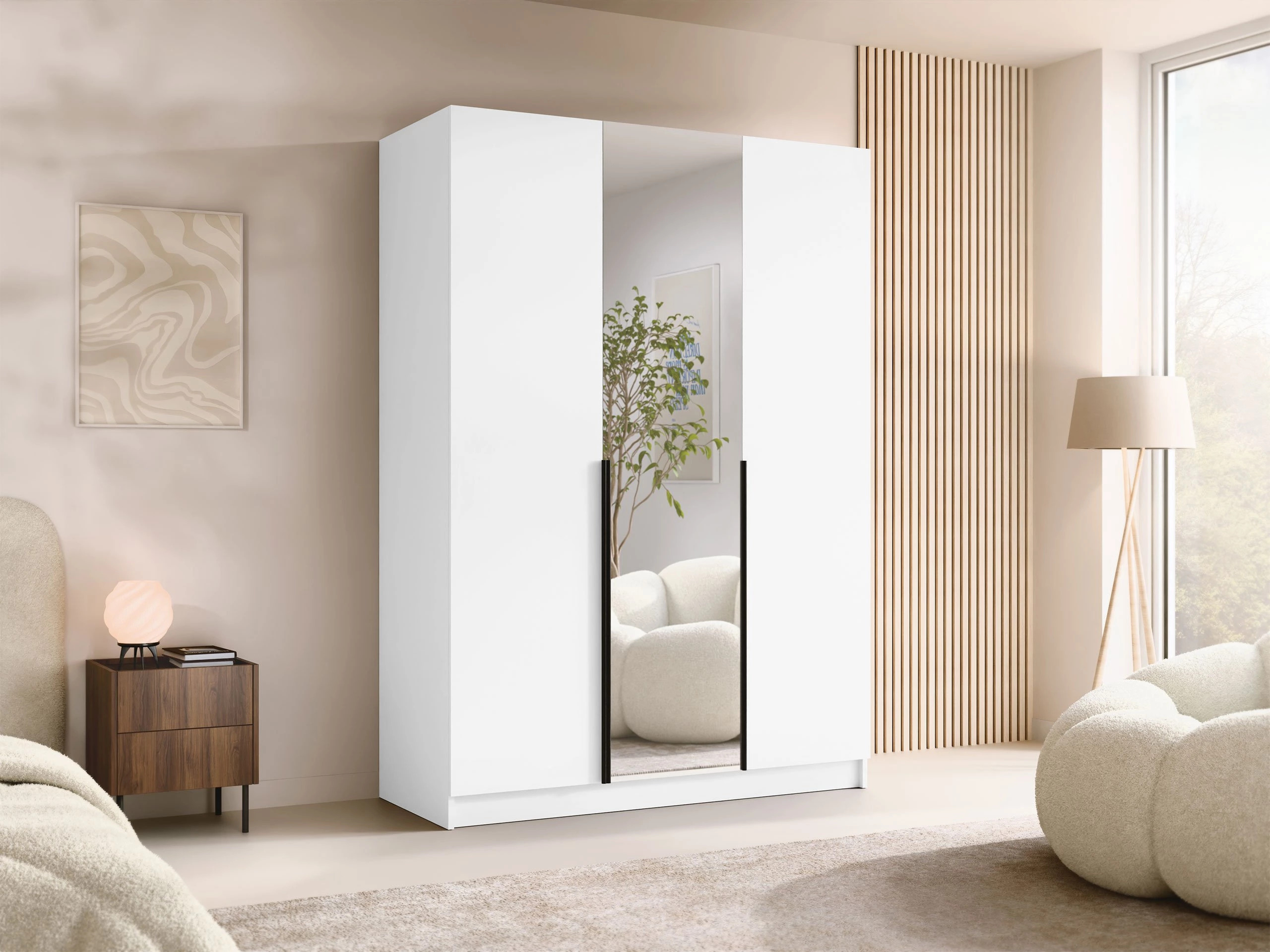 Kledingkast Closico Decoron II (Wit + Zwart)